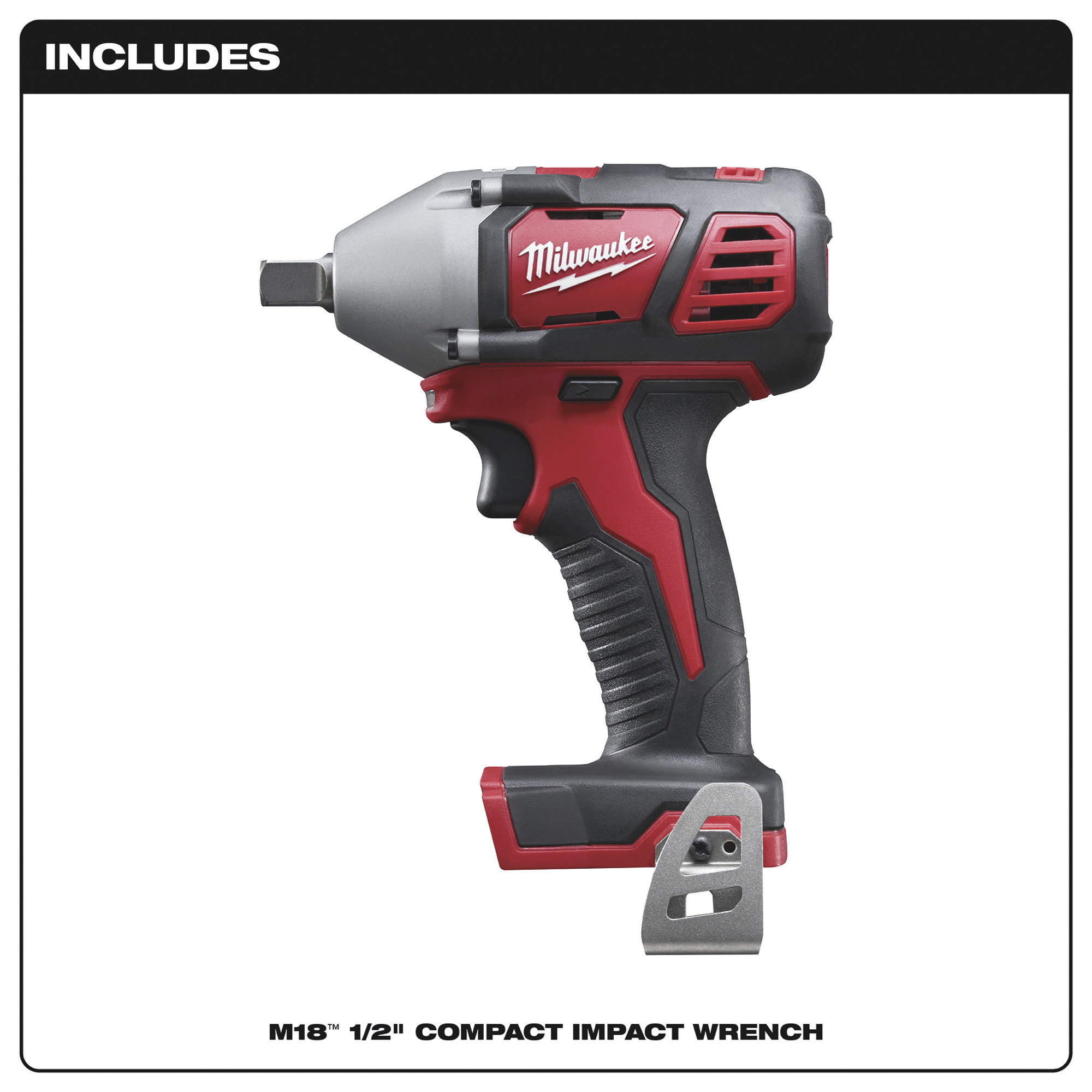 Milwaukee M Cordless Compact Impact Wrench With Detent Pin Tool Only