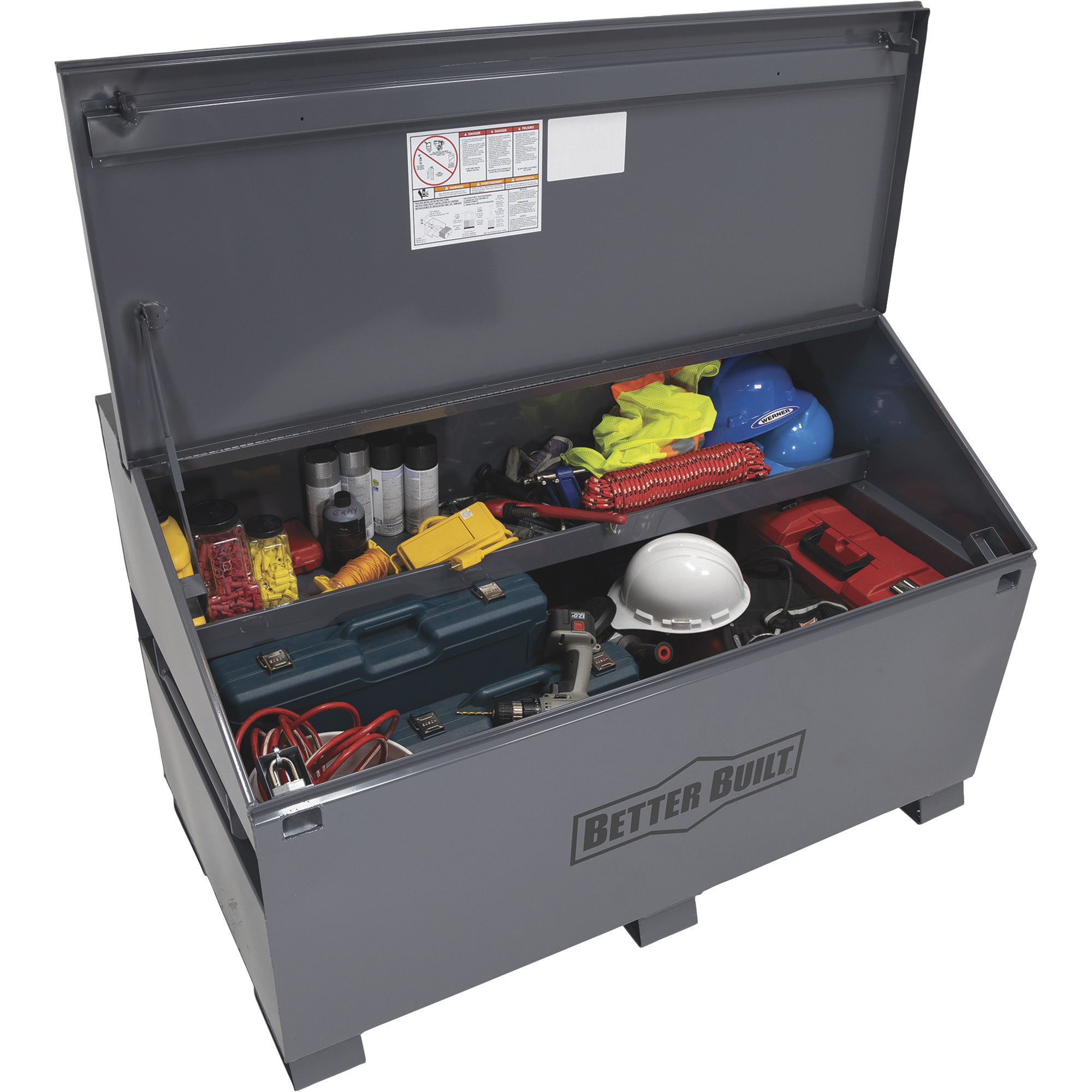 Better Built Sloped Jobsite Storage Chest, Black, 60in.W x 30in.D