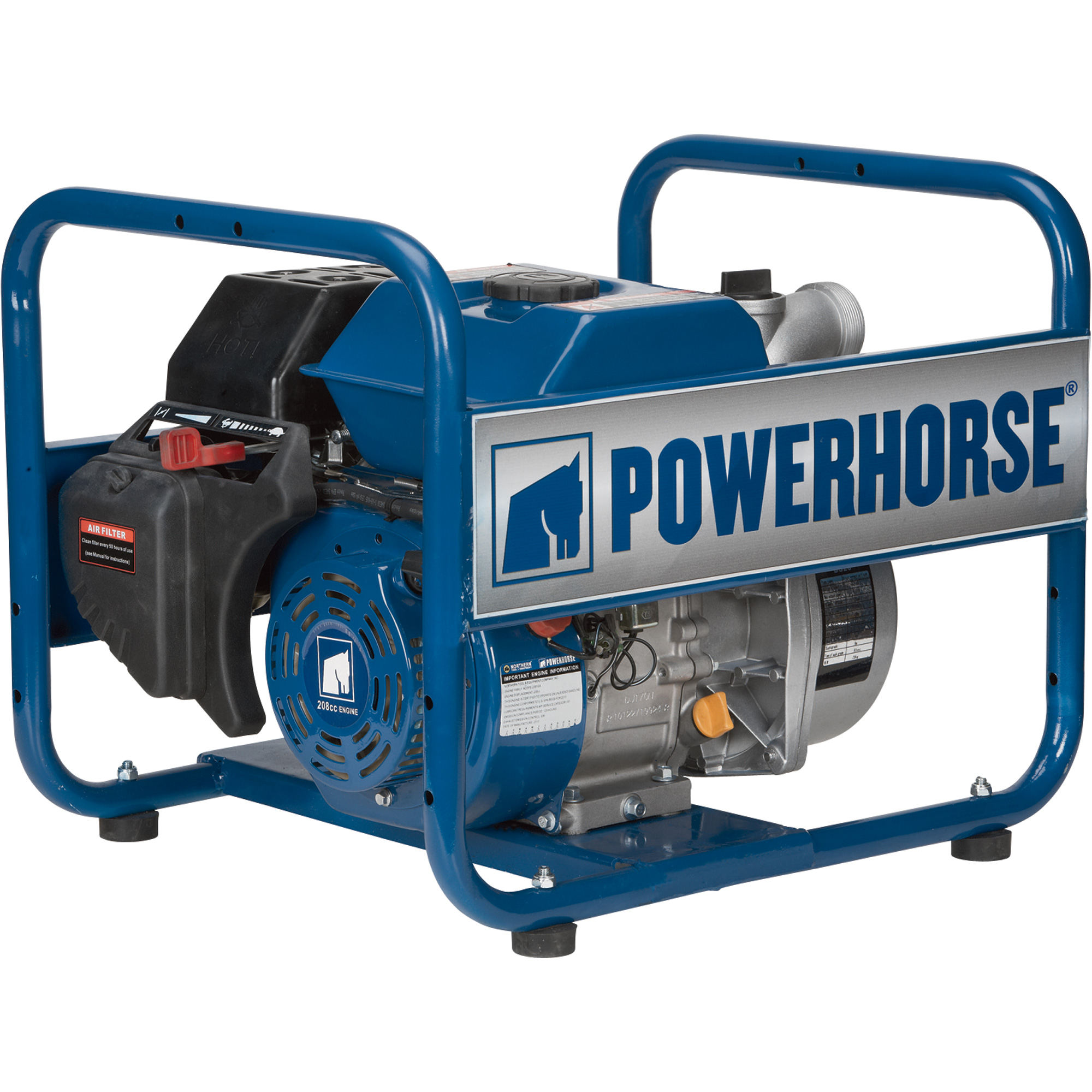 Powerhorse Semi-Trash Water Pump — 2in. Ports, 7860 GPH, 6 HP, 5