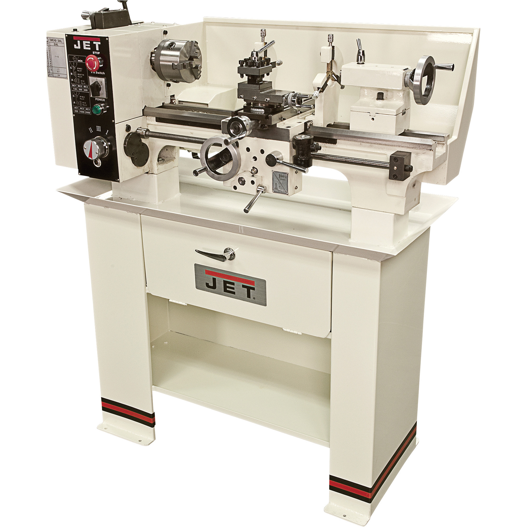 JET Belt Drive Bench Lathe with Stand, 9in. x 20in., Model# BD