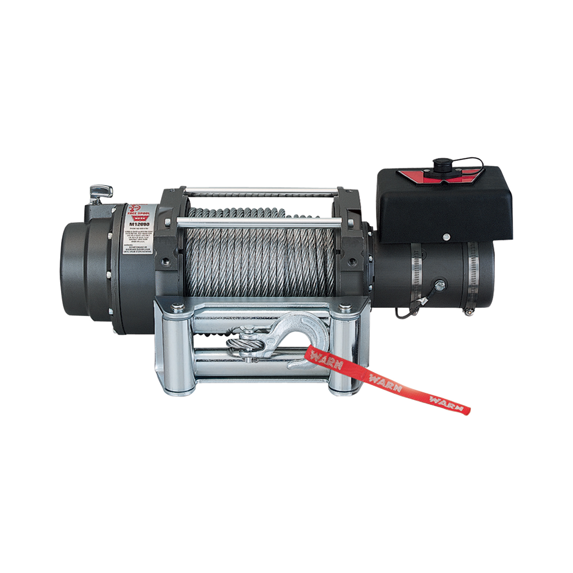WARN 12 Volt DC Powered Electric Truck Winch — 12,000-Lb. Capacity 