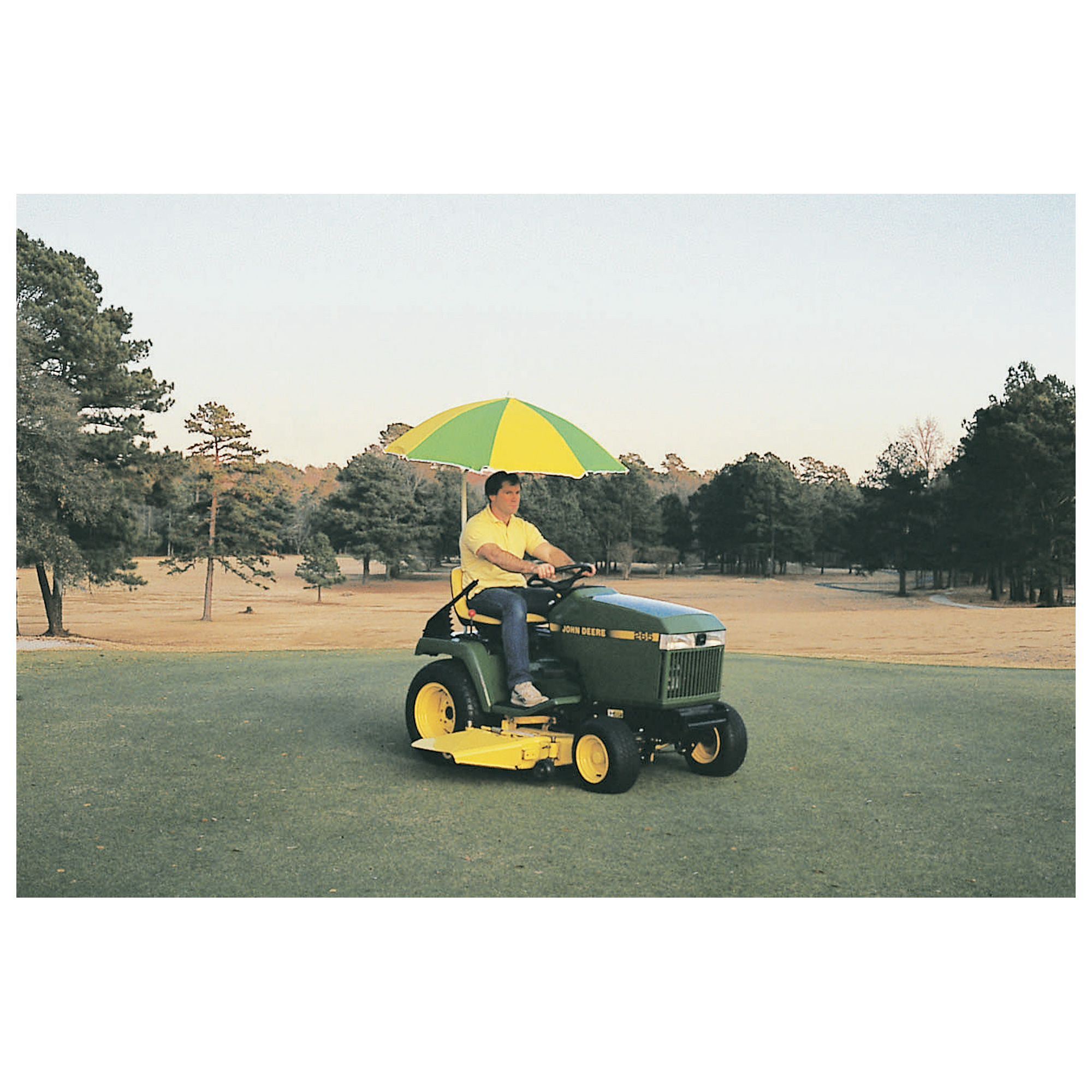 john deere patio umbrella International Resources Tractor Sun Shade Multi Color (Orange) : Patio, Lawn & Garden Wood handle with leather strap John Deere Umbrella TY16110