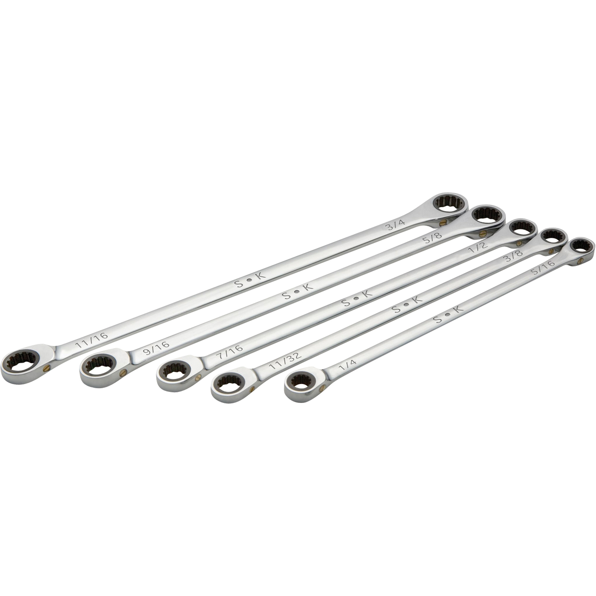 SK XXL Spline G-Pro SAE Double Box End Wrenches — 5-Pc. Set, Model