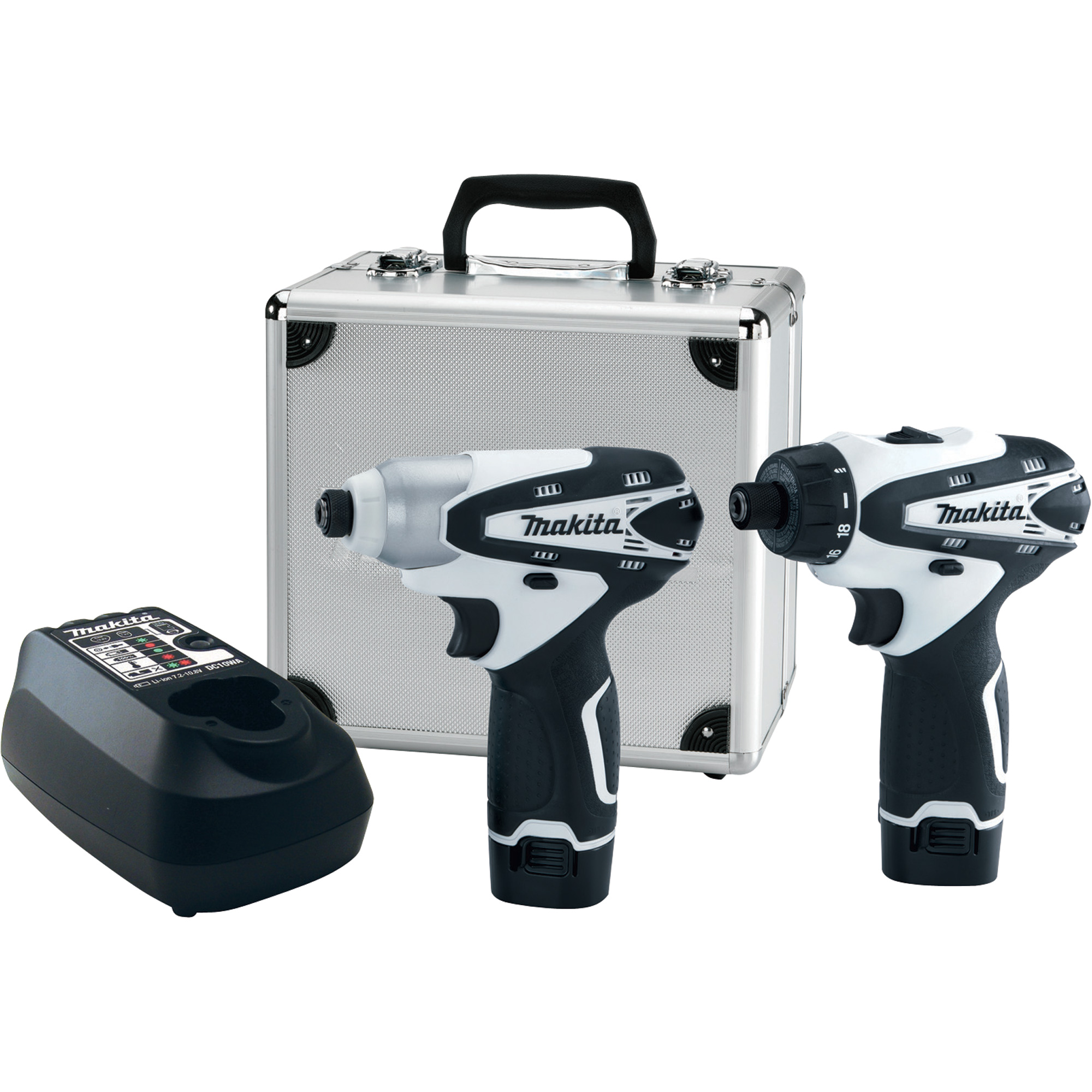 Makita Cordless Combo — 2-Pc. Set, 10.8 Volt Li-Ion, Model
