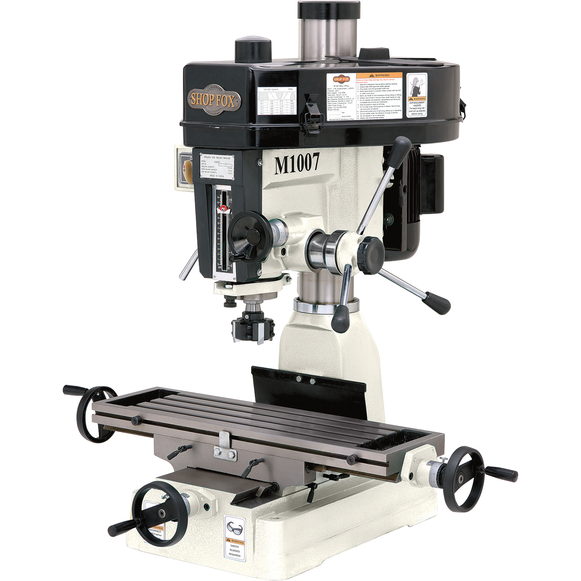 SHOP FOX Benchtop Mill Drill — 28 3/4in. x 8 1/4in., Model# M1007