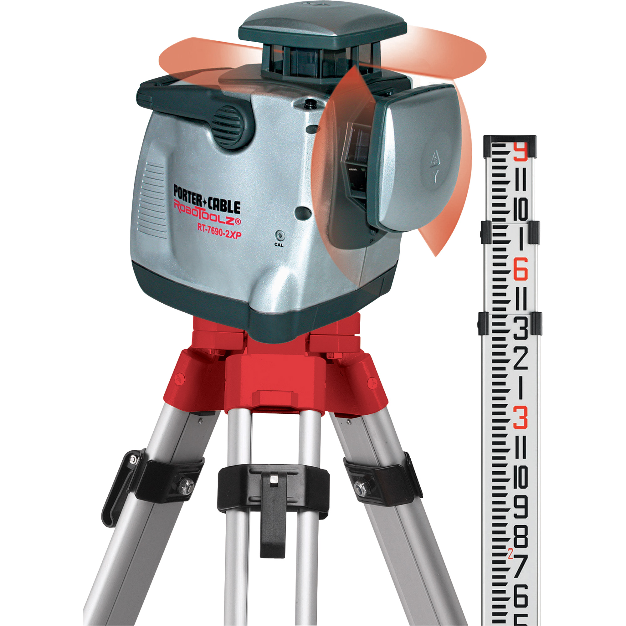 RoboToolz Automatic Level and Plumb Rotational Laser with Remote