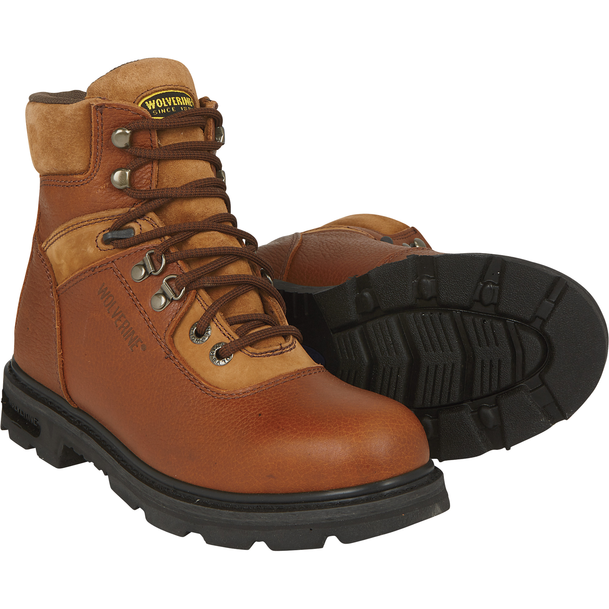 Wolverine 6in. Soft Toe Work Boots — Brown, Size 13, Model  display picture 3