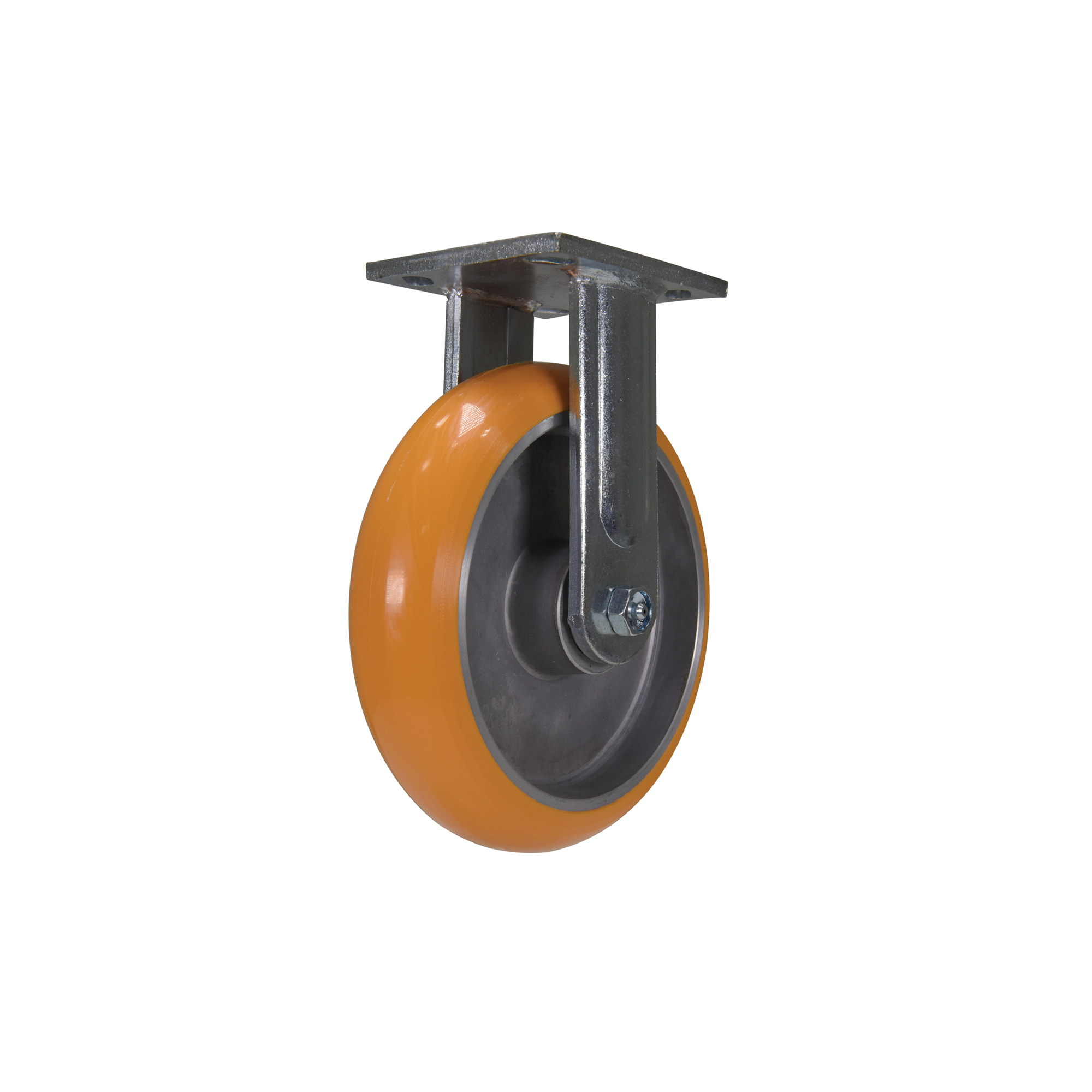 Vestil Rigid Caster - 8in., Polyurethane on Aluminum, Non-Marking