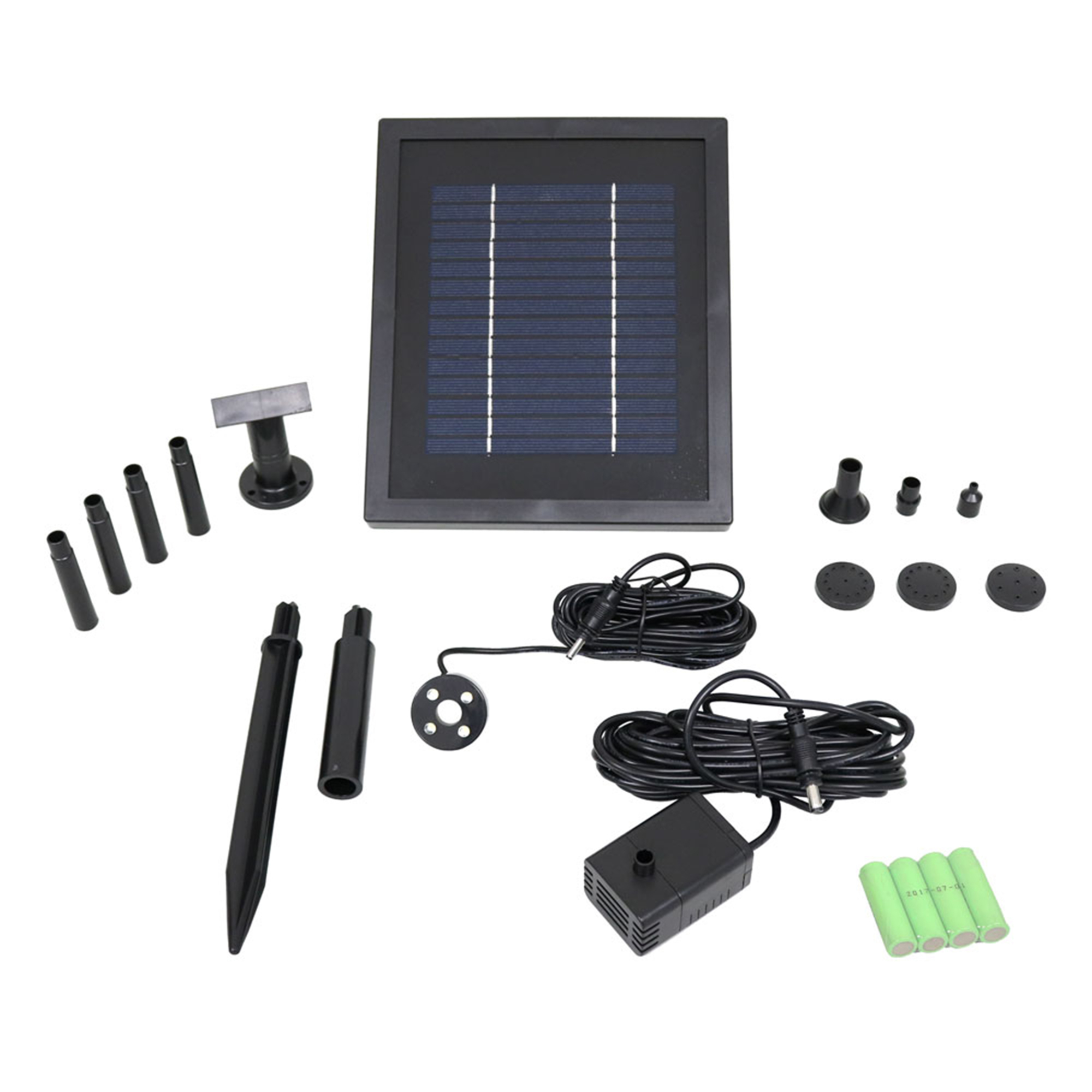 Sunnydaze Decor, Solar Pump and Panel LED Lift Fountain Kit - 47in