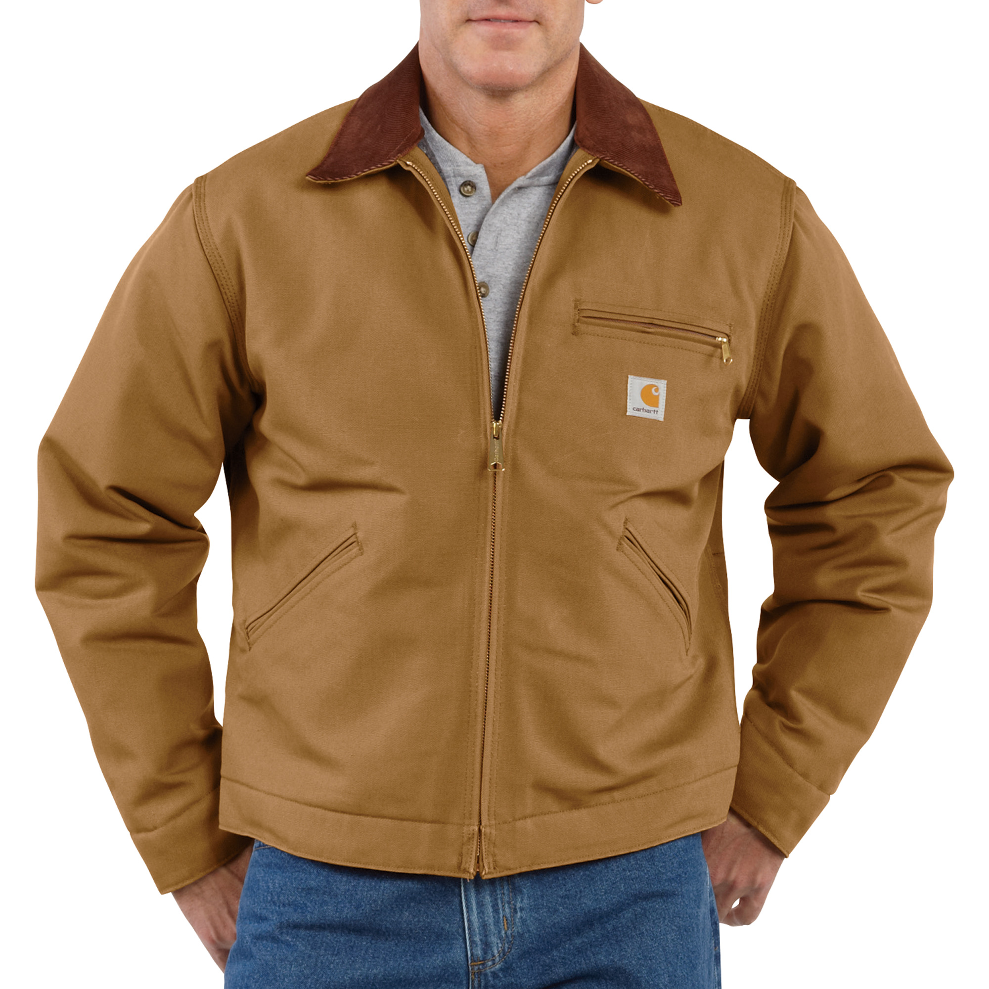 Carhartt Duck Detroit Blanket-Lined Jacket — Black, 2XL Tall