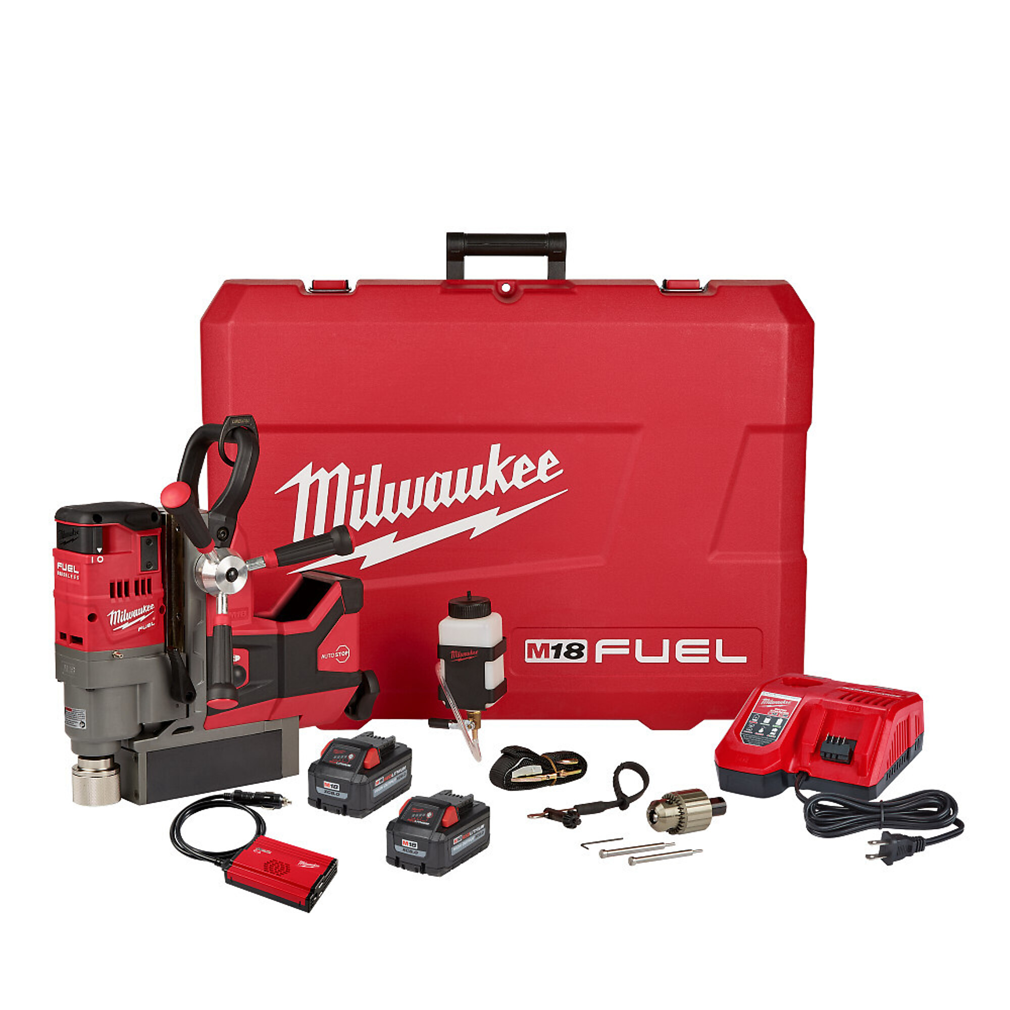 Milwaukee, M18 FUEL 1-1/2in. Lineman Magnetic Drill Kit, Chuck