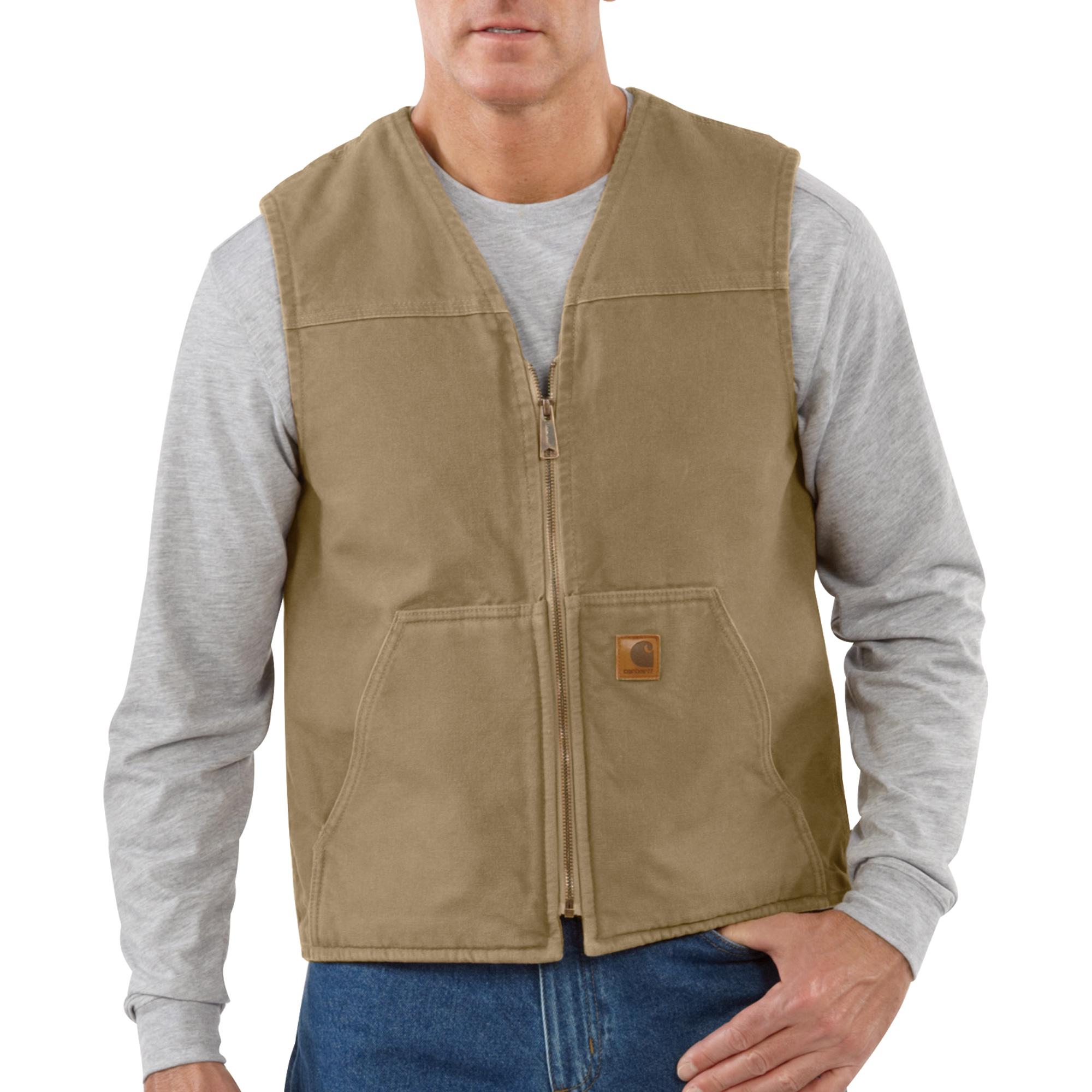 Carhartt Sandstone Rugged Vest — Camel, XL, Model# V26 | Northern Tool