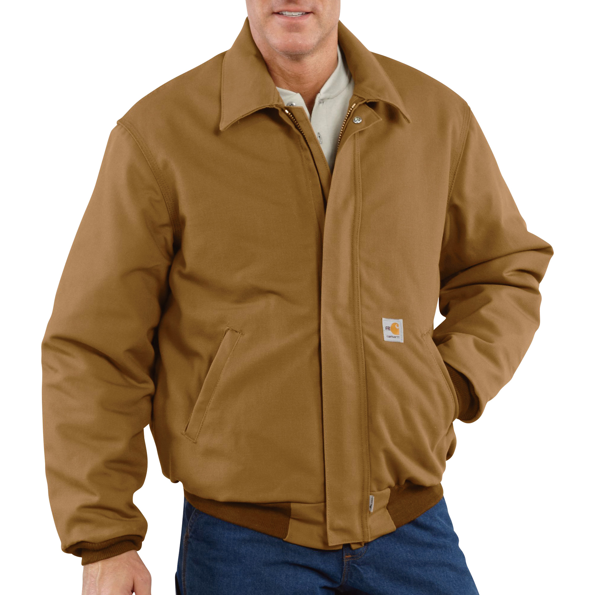 Carhartt Men's Flame-Resistant Duck Bomber Jacket - Brown, 3XL/Big