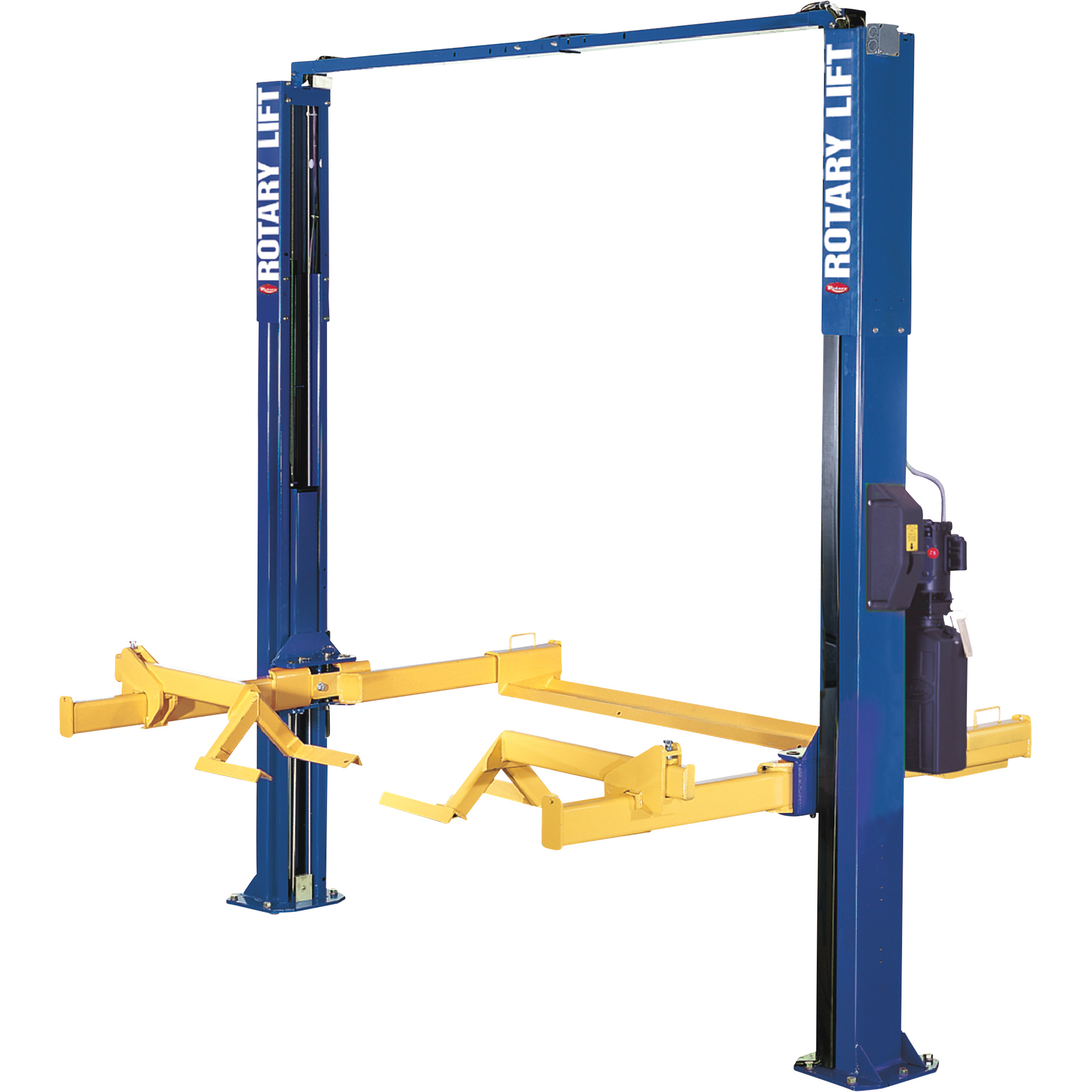 Rotary 2-Post Turf Maintenance Lift - 7000-Lb. Capacity, Blue 