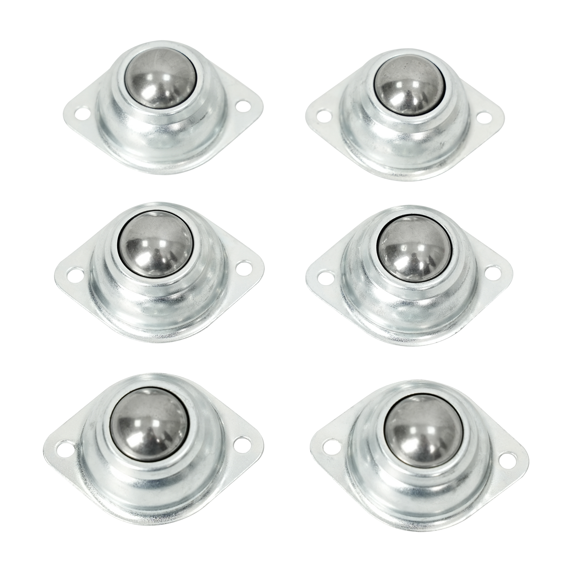 Klutch 5/8in. Roller Ball Bearing Casters, 6-Pk., 35-Lb. Capacity