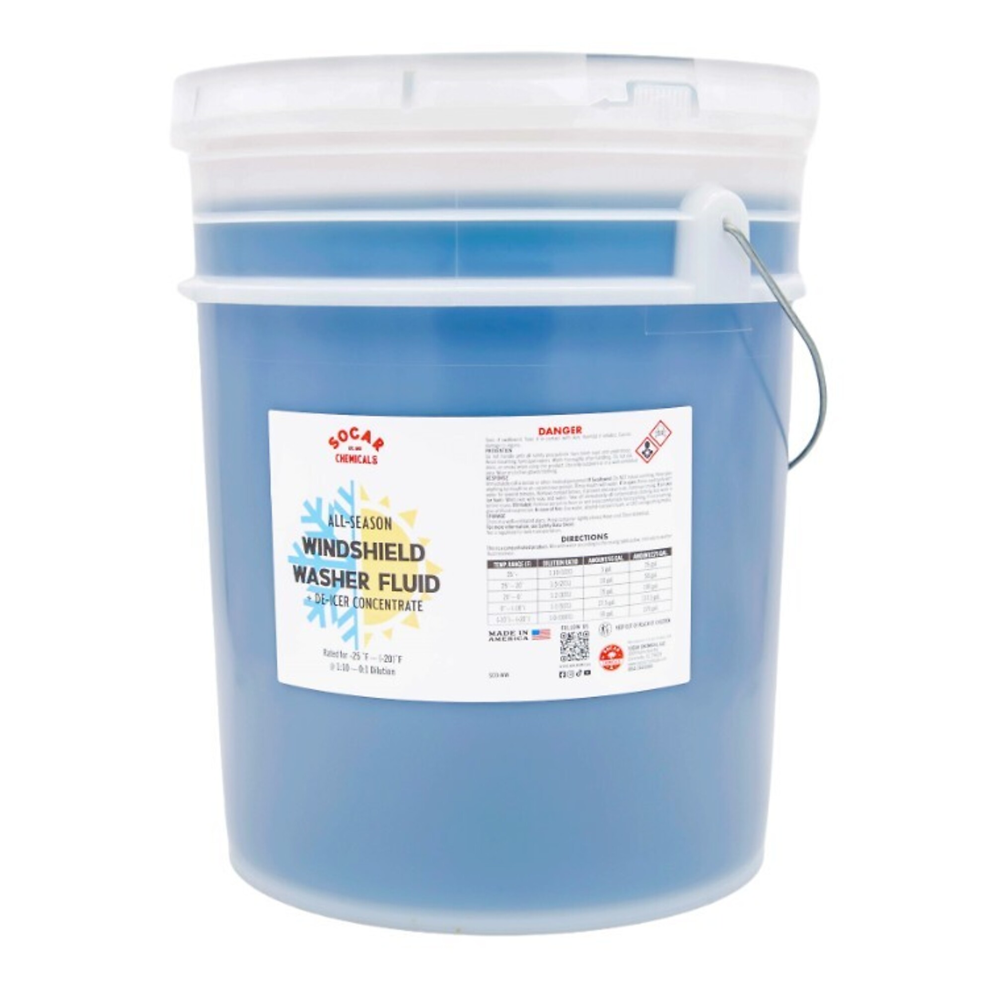 SOCAR Windshield Washer Fluid Concentrate - 5 Gal., Makes 55 Gal
