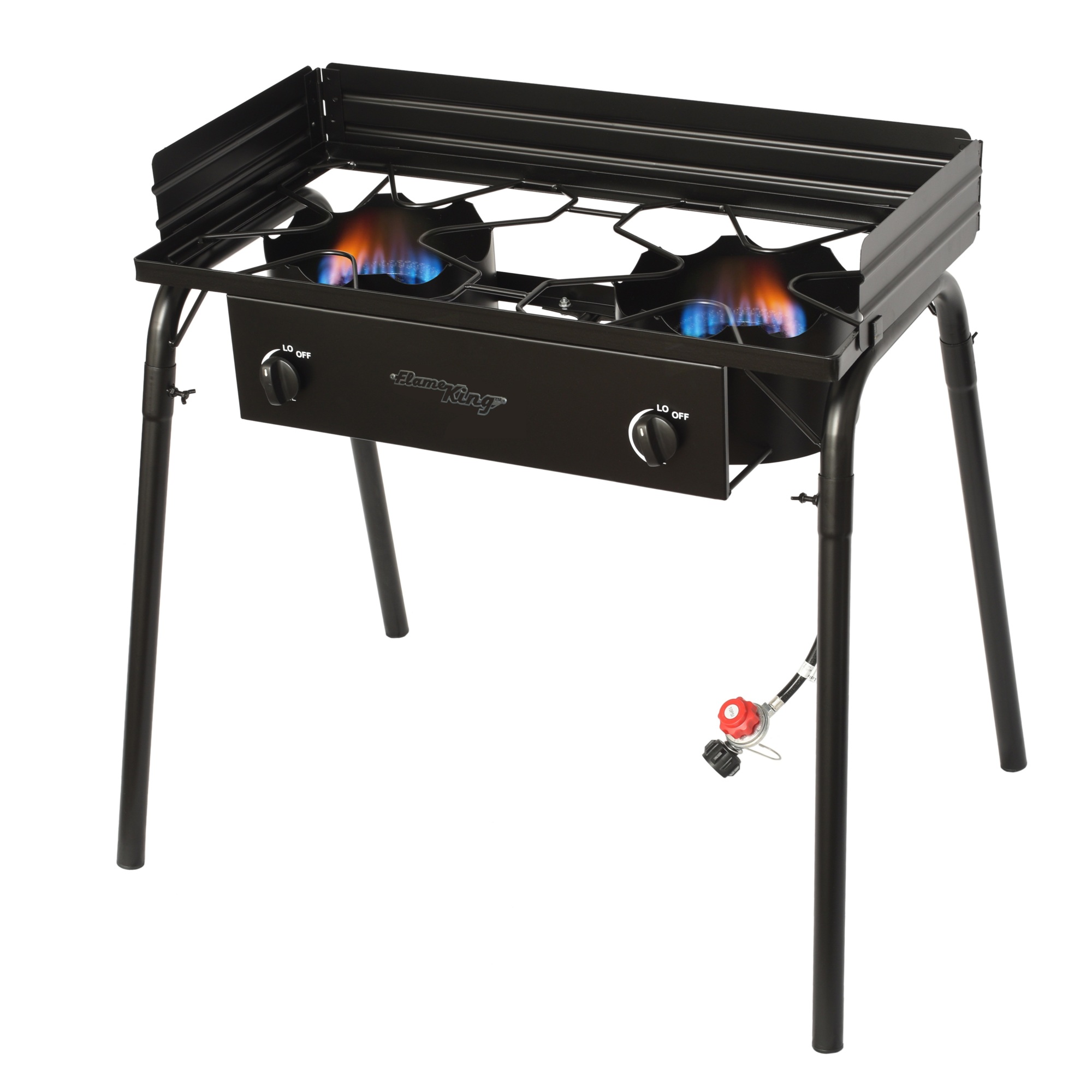 Flame King, Outdoor Propane Dual Burner Stove, Fuel Type Propane