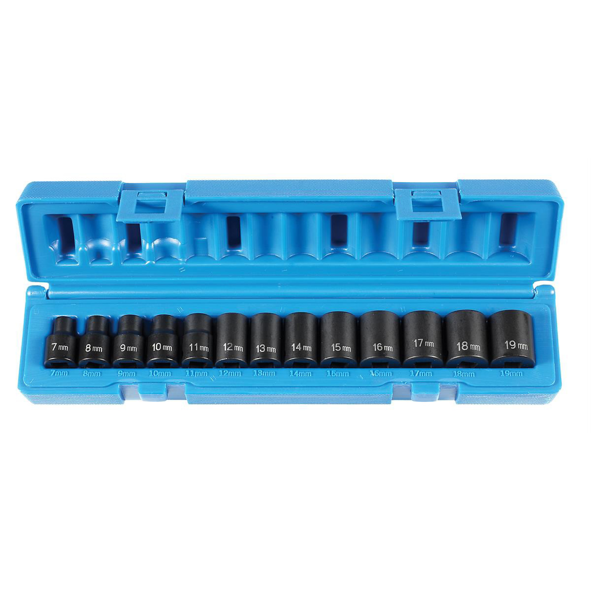 Grey Pneumatic 3/8in. Drive 12-Point Metric Socket Set — 13-Piece