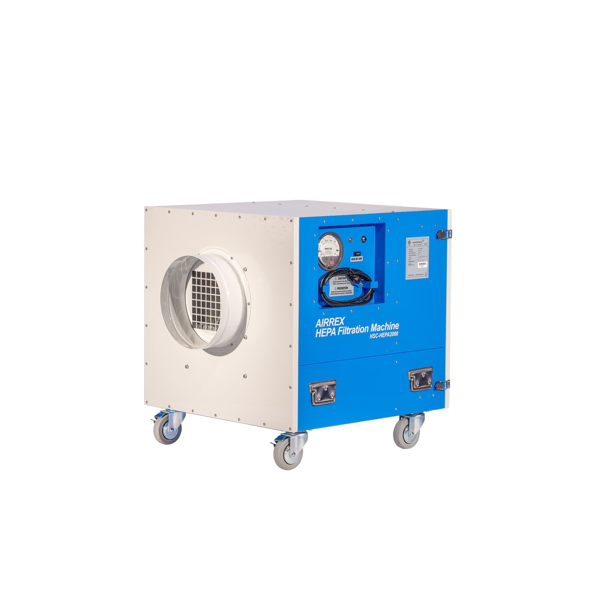 Airrex Portable Air Scrubber — 2000 CFM, HEPA Filter, 115V, 1
