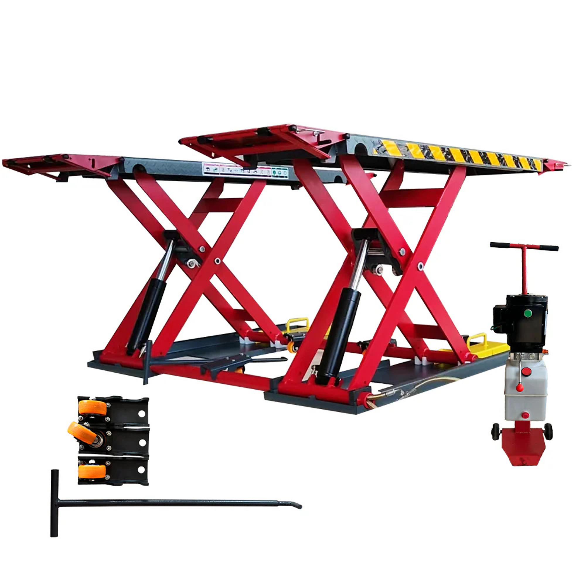 KINETIC バーチェア 油圧昇降式 レッド Katool X77 Commercial-Grade Scissor Auto Lift — Reinforced Frame