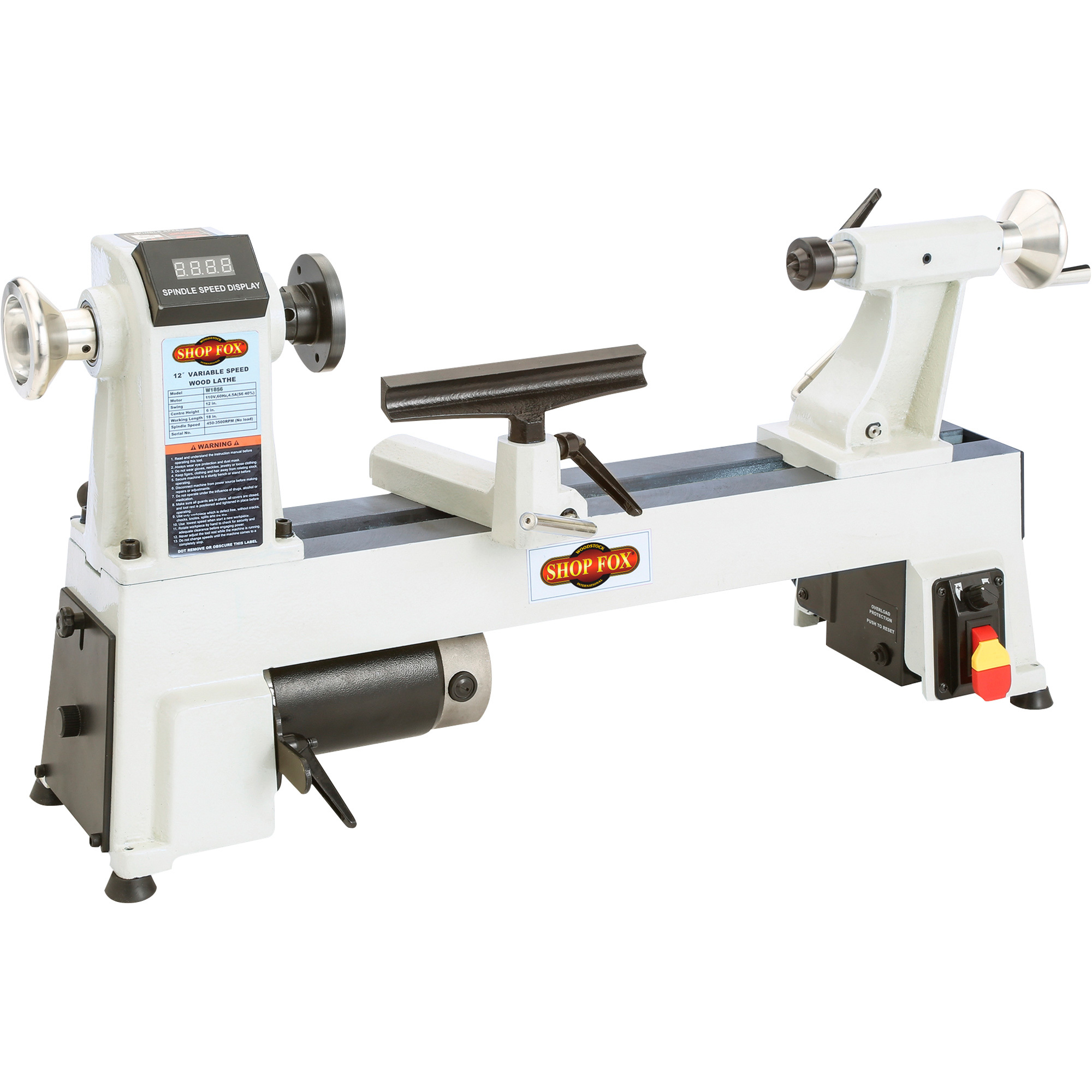 Shop Fox 12in. x 18in. Variable Speed Benchtop Wood Lathe, Model