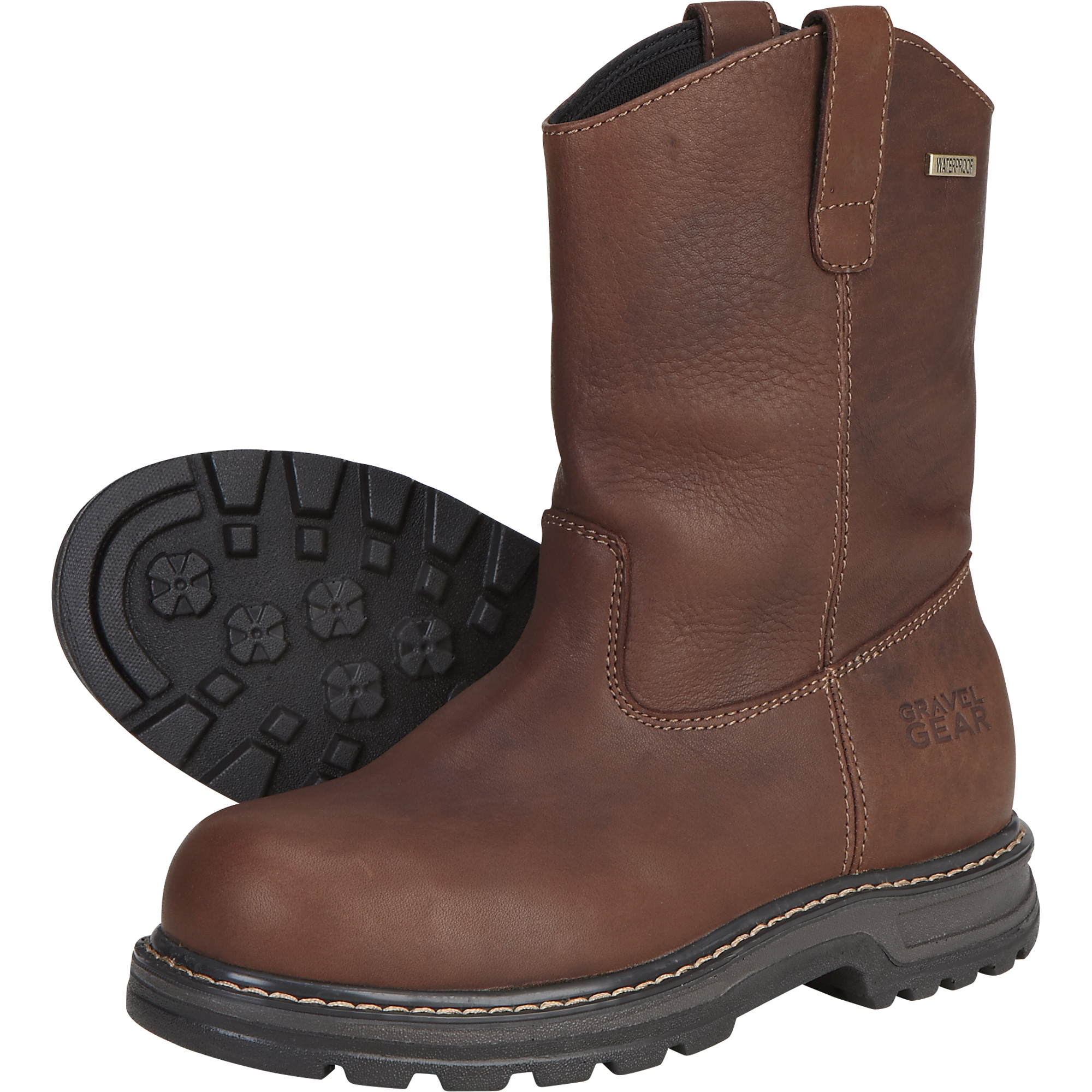 Gravel Gear Men's 10in. Waterproof Steel Toe Wellington Boots