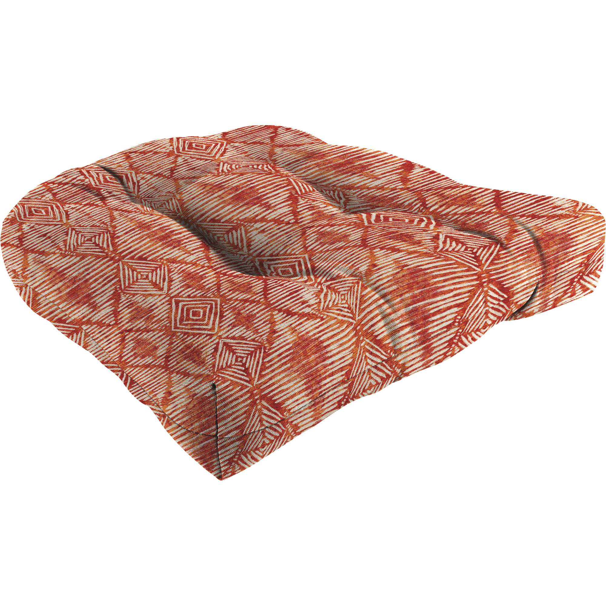 RALPH LAUREN インディアンジオメトリック クッション ひざ掛け Jordan Manufacturing 18in. Wicker Chair Cushion — Spun Polyester