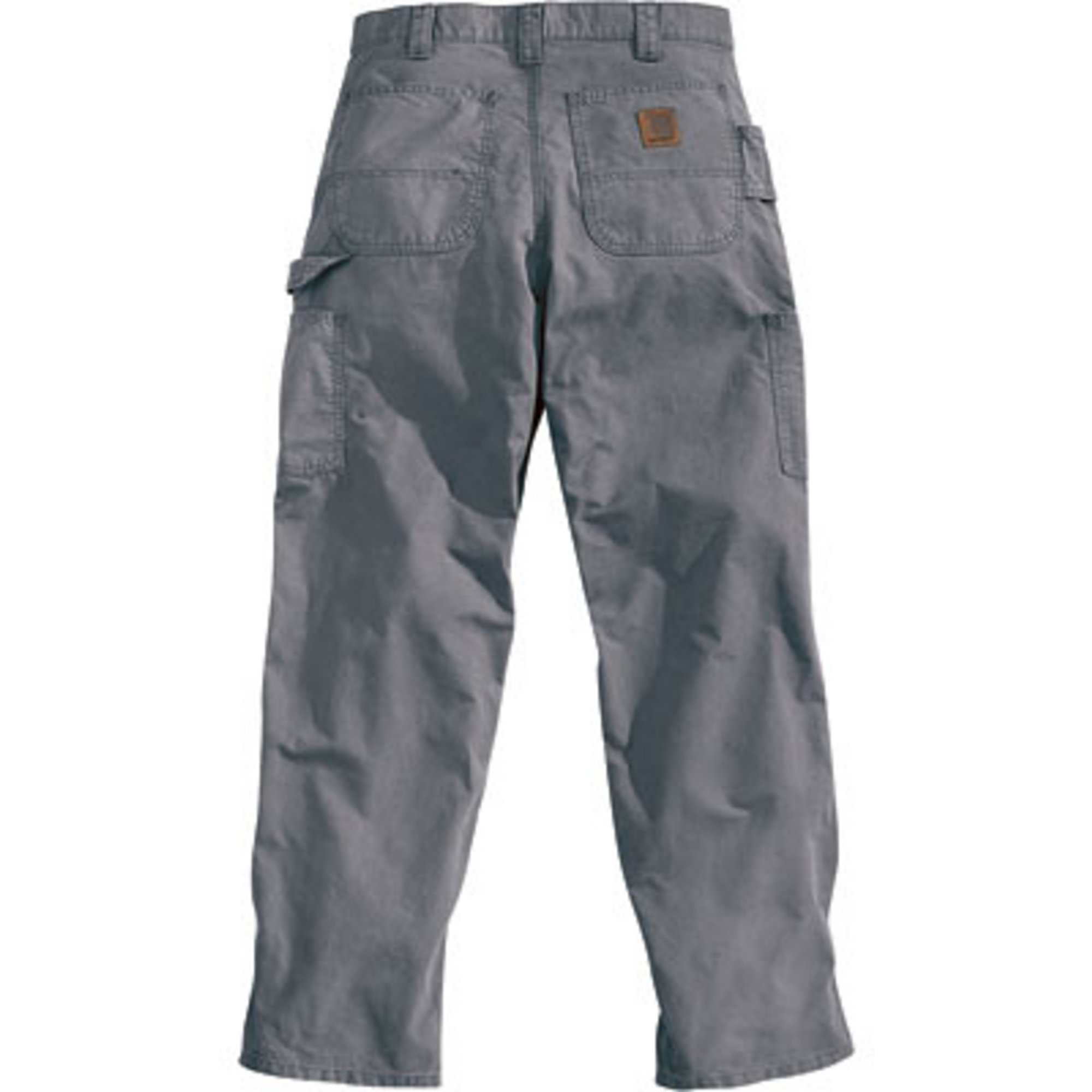 Carhartt Canvas Work Dungarees — Dark Gray, 38 Waist x 34 Inseam