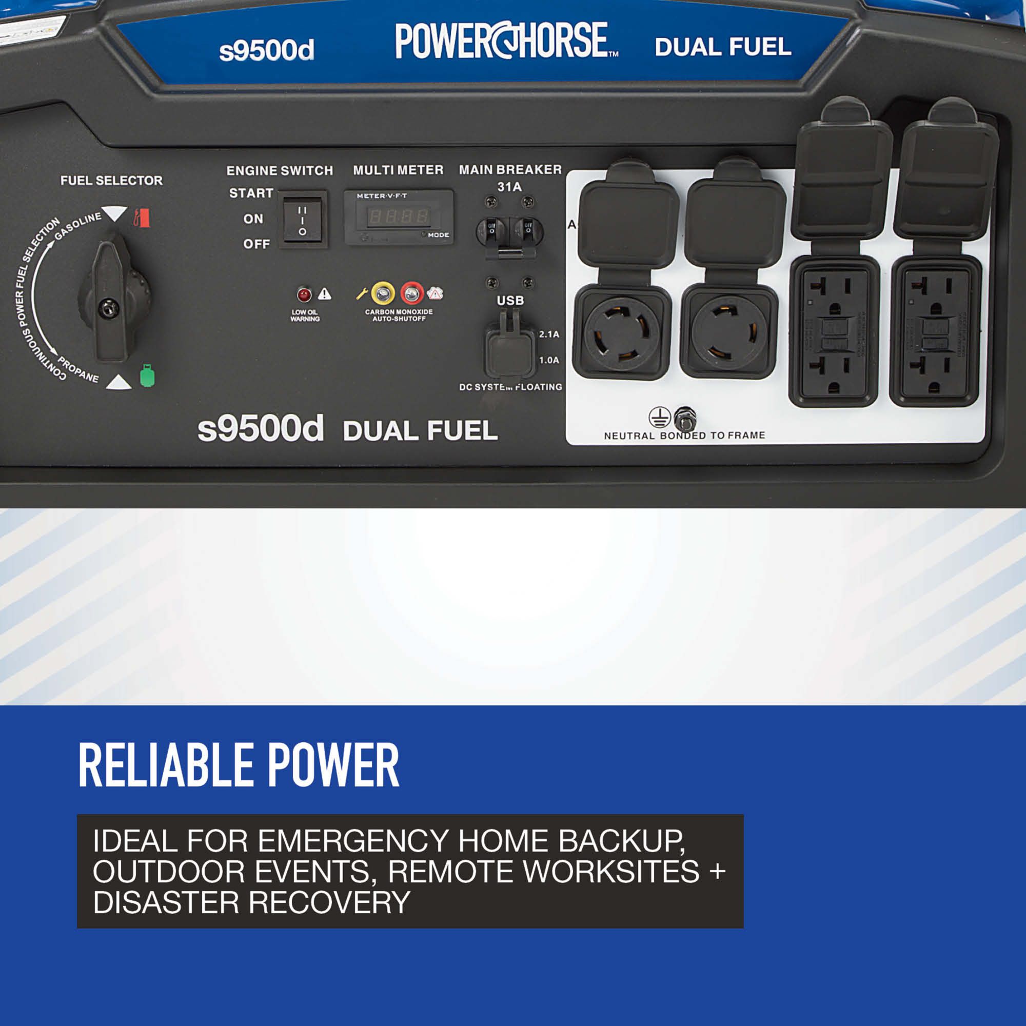 Official Powerhorse 9500 Dual Fuel product view 4