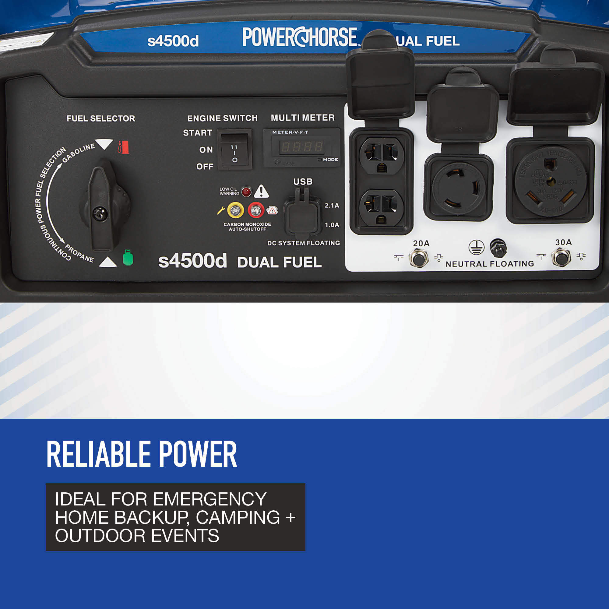 Official Powerhorse 4500 Dual Fuel product view 4