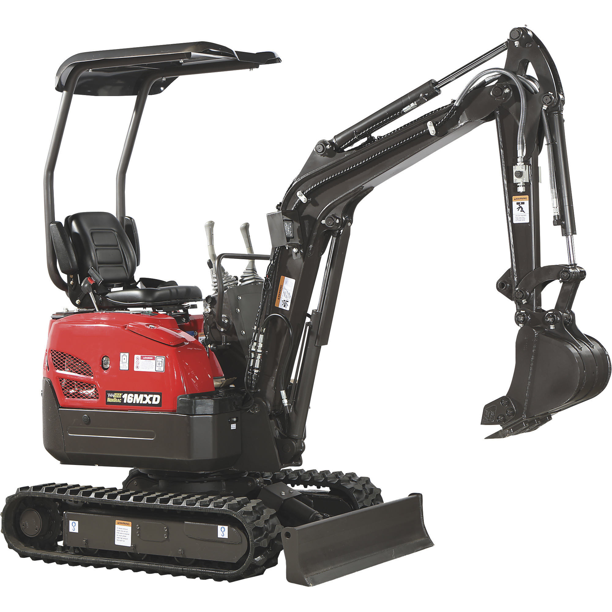 Red NorTrac XN16 mini excavator product photo