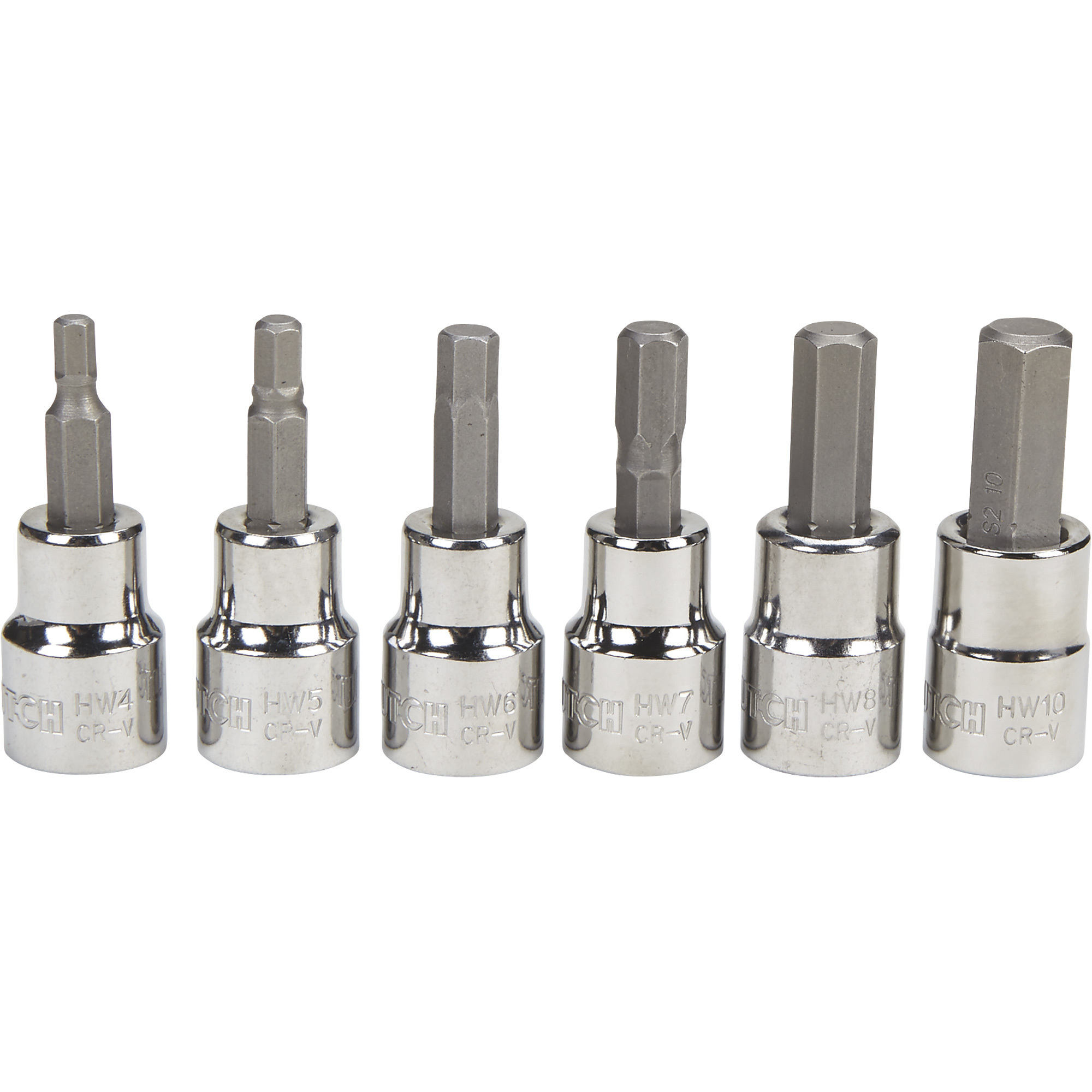 Hyper Tough 9-Piece 3/8-inch Drive Metric Hex Socket Bit Set 