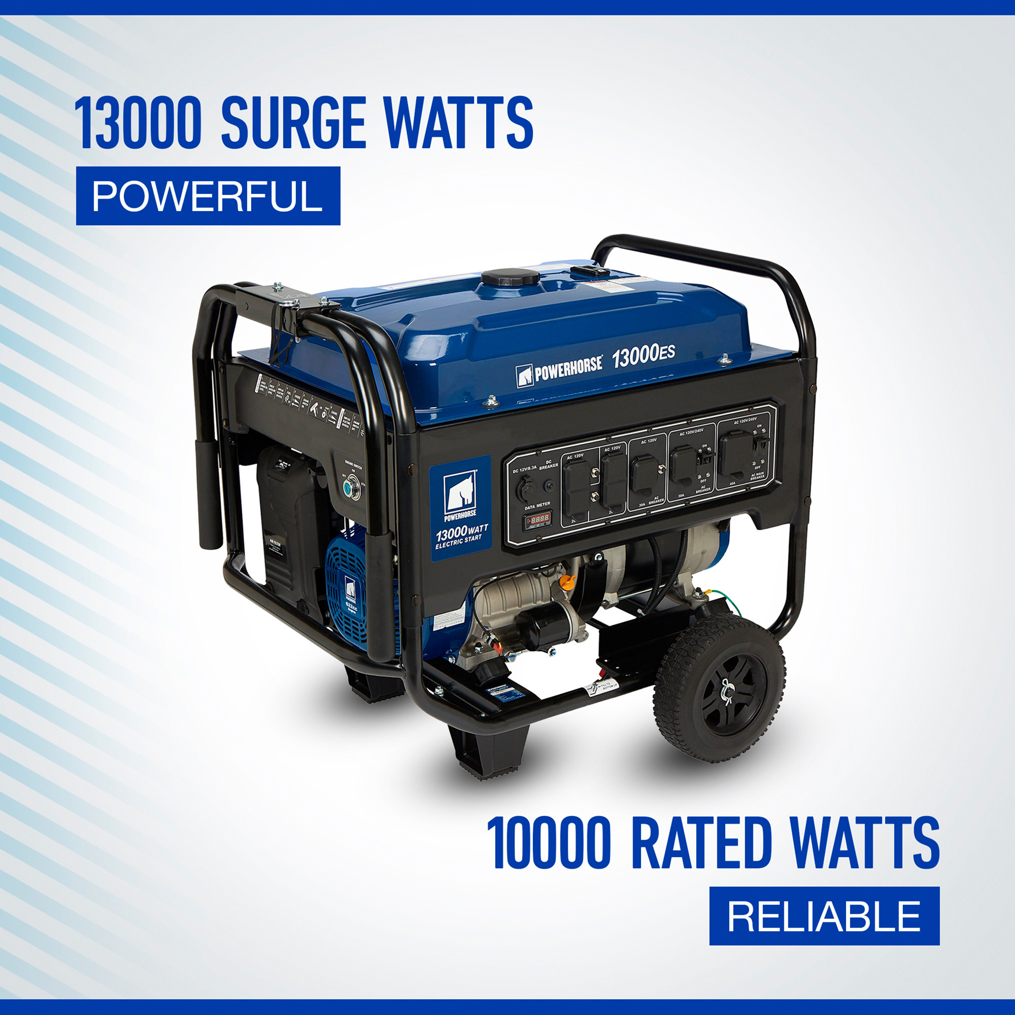 Powerhorse Portable Generator, 13,000 Surge Watts, 10,000 Rated Watts