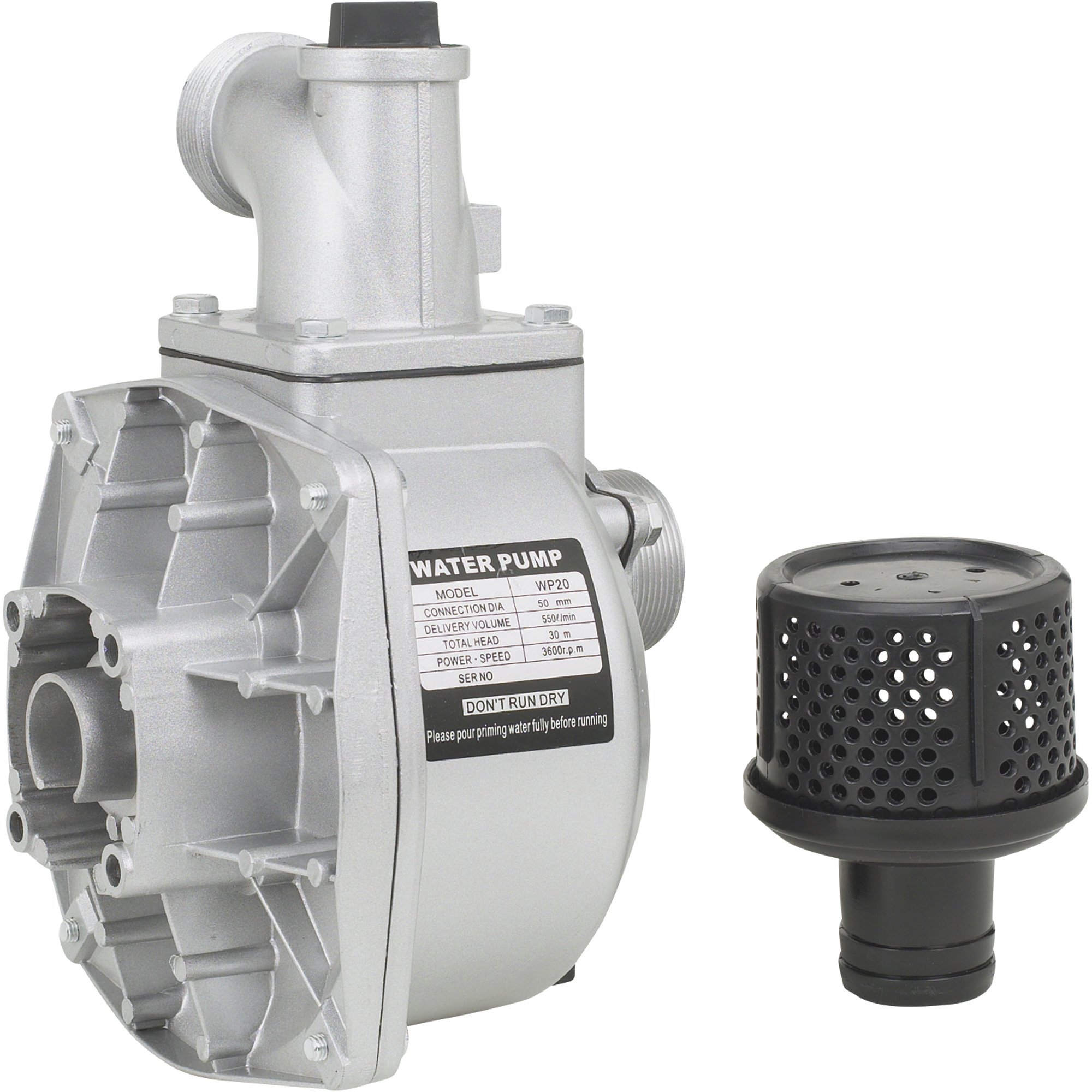Semi-Trash Water Pump ONLY — For Straight-Keyed Shafts, 2in. Ports, 7,860 GPH
