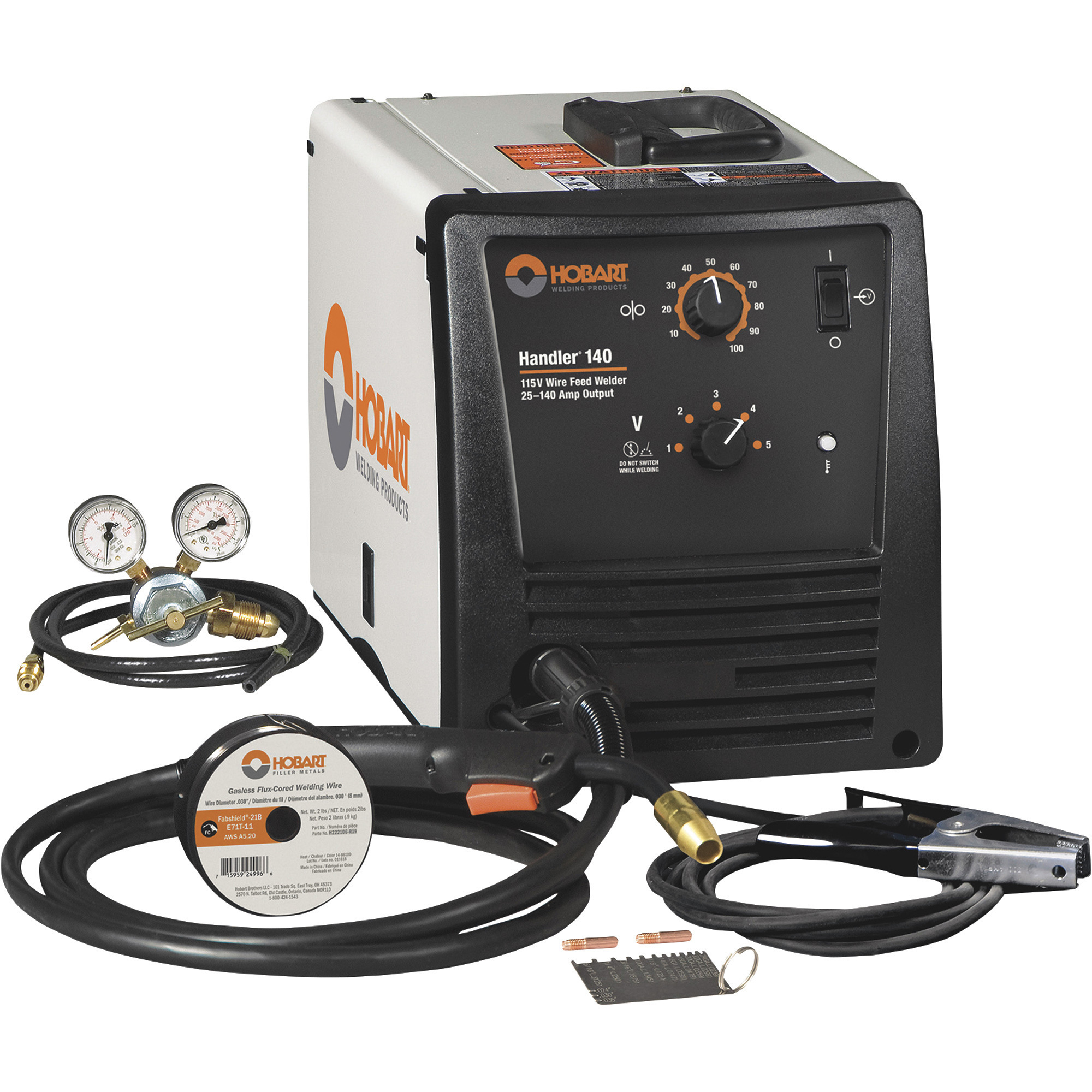 Hobart Handler 140 Flux-Core/MIG Welder — Transformer, 115V, 25–140 Amp ...