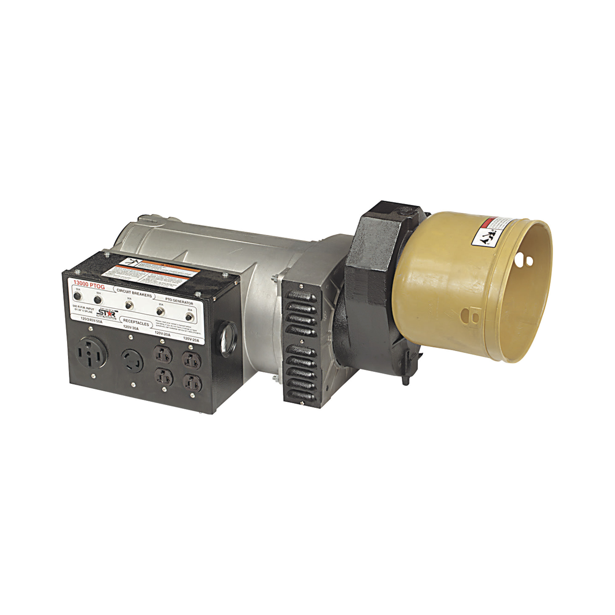 - 13,000 Surge Watts, 12,000 Rated Watts, 24 Hp Required