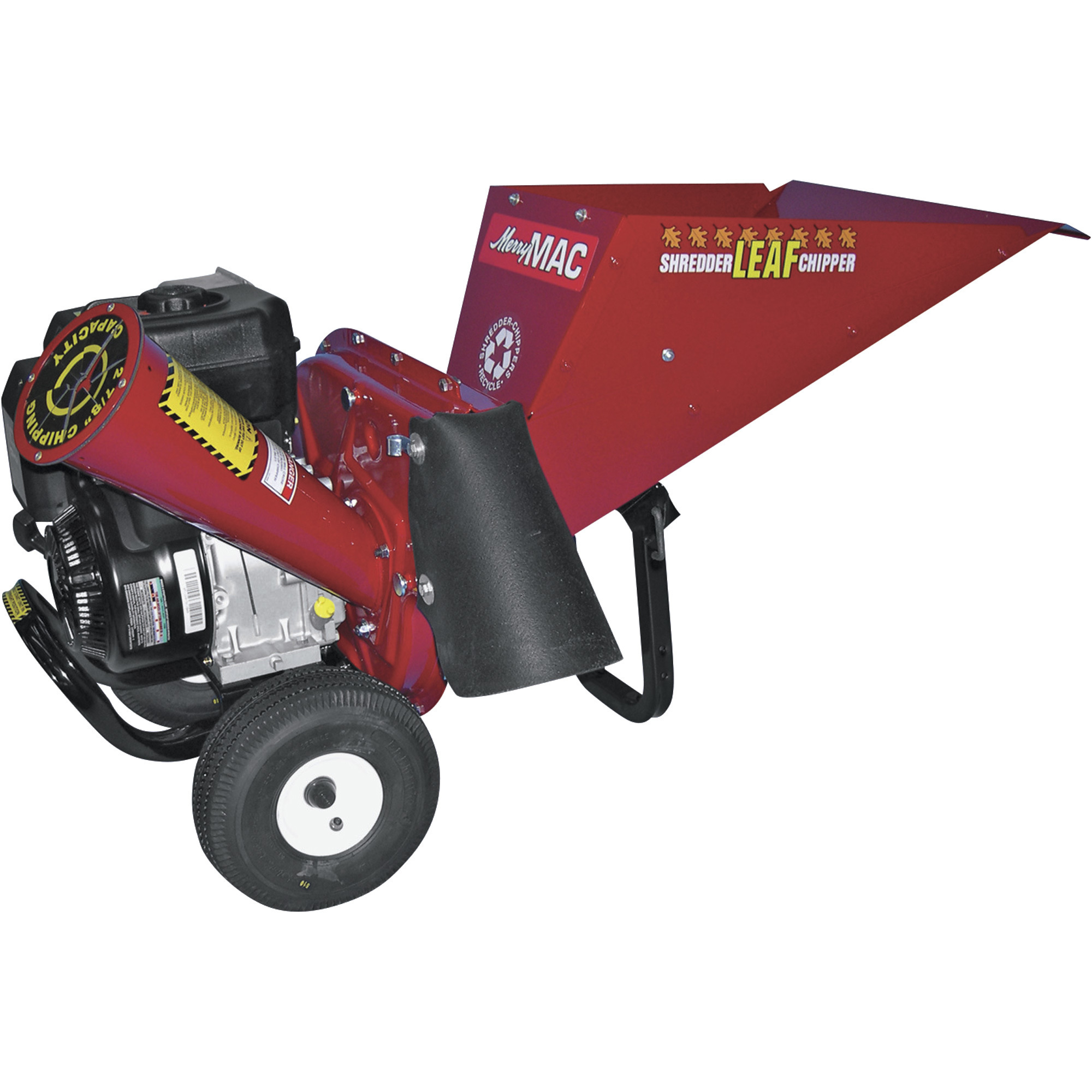 Merry Mac Wood Chipper/Shredder, 249cc Briggs & Stratton OHV Engine, 2 ...