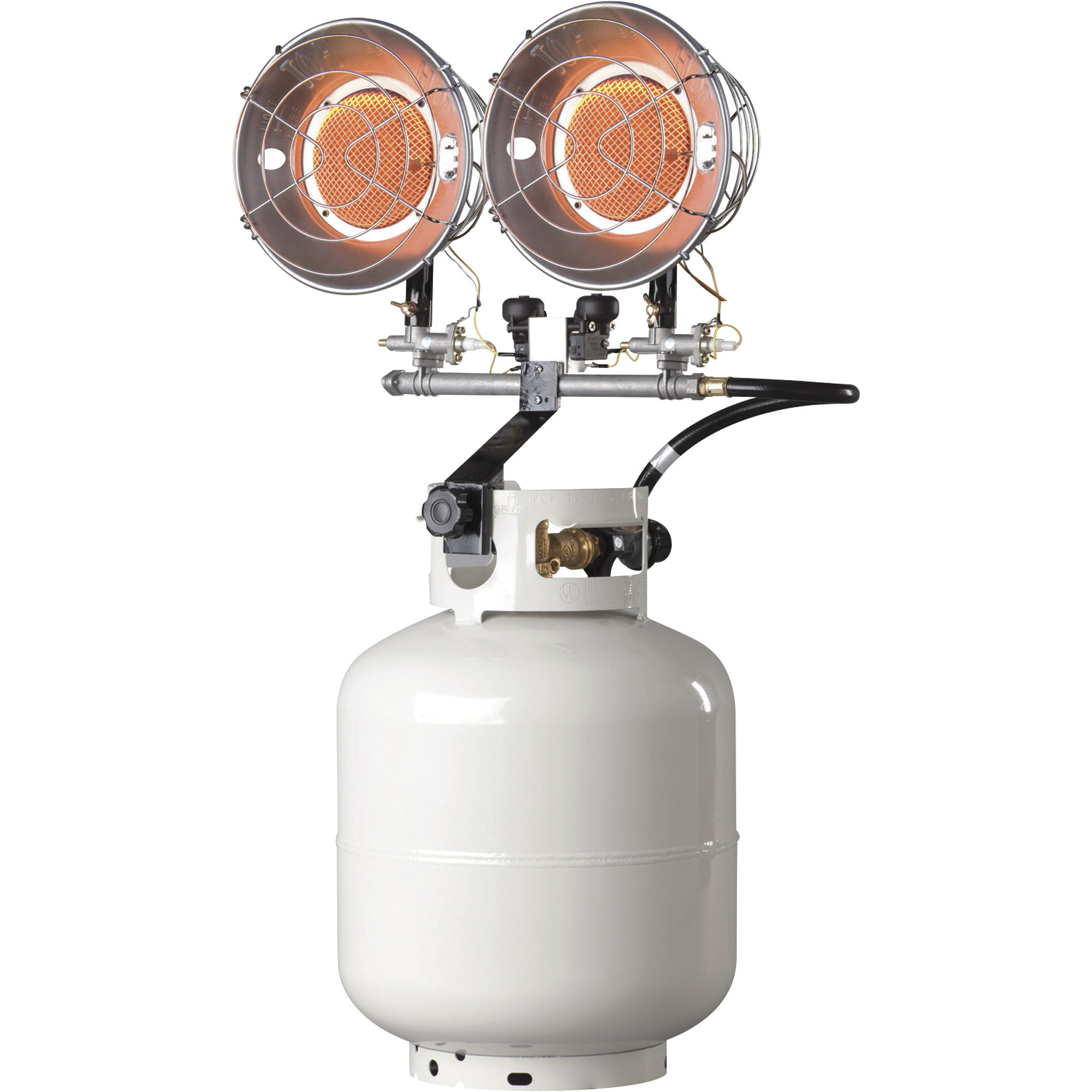 Tank-top Propane Heater - Double Burner, 30,000 Btu, Model# 