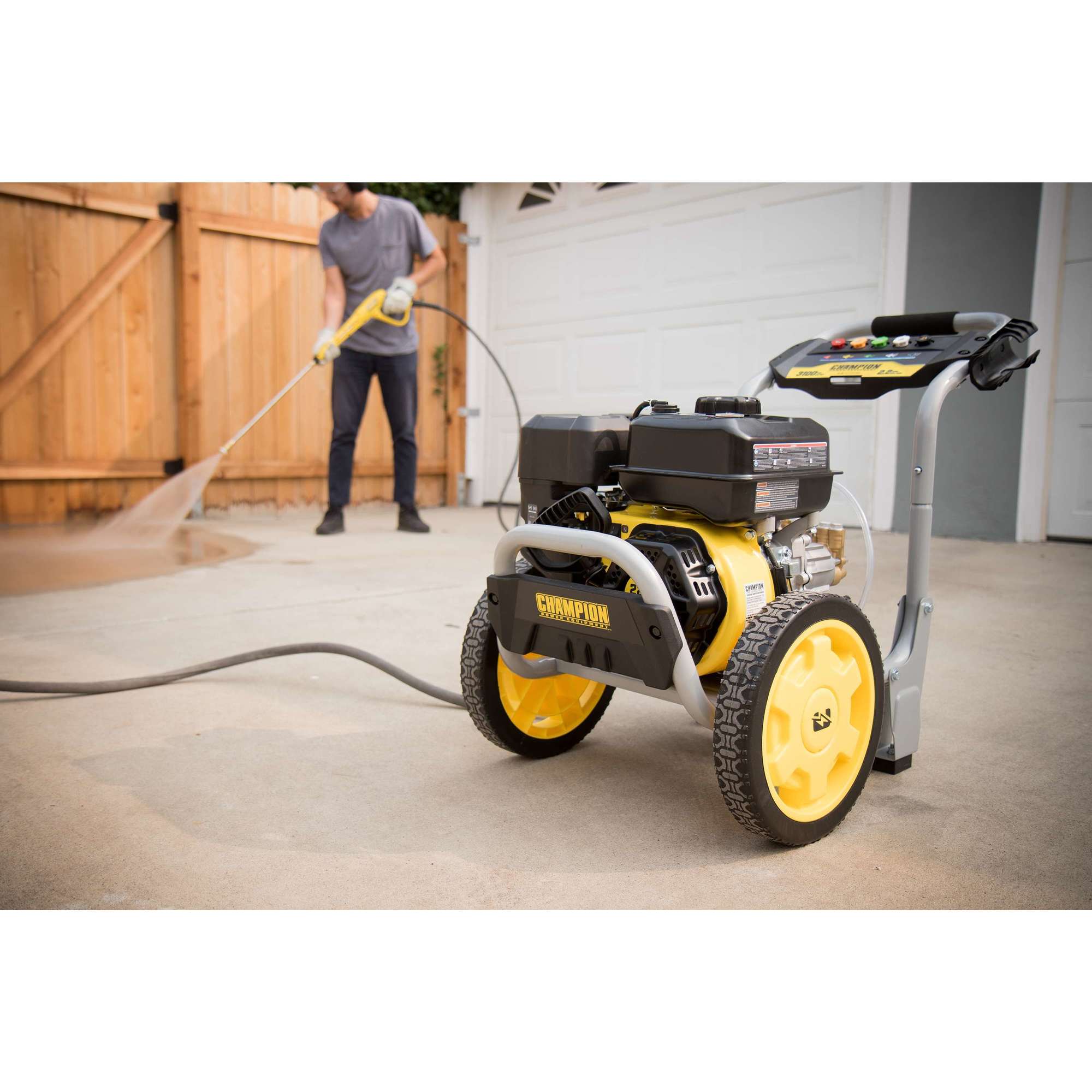 Champion Power Equipment, Champion 3100psi Gas Powered Pressure Washer ...