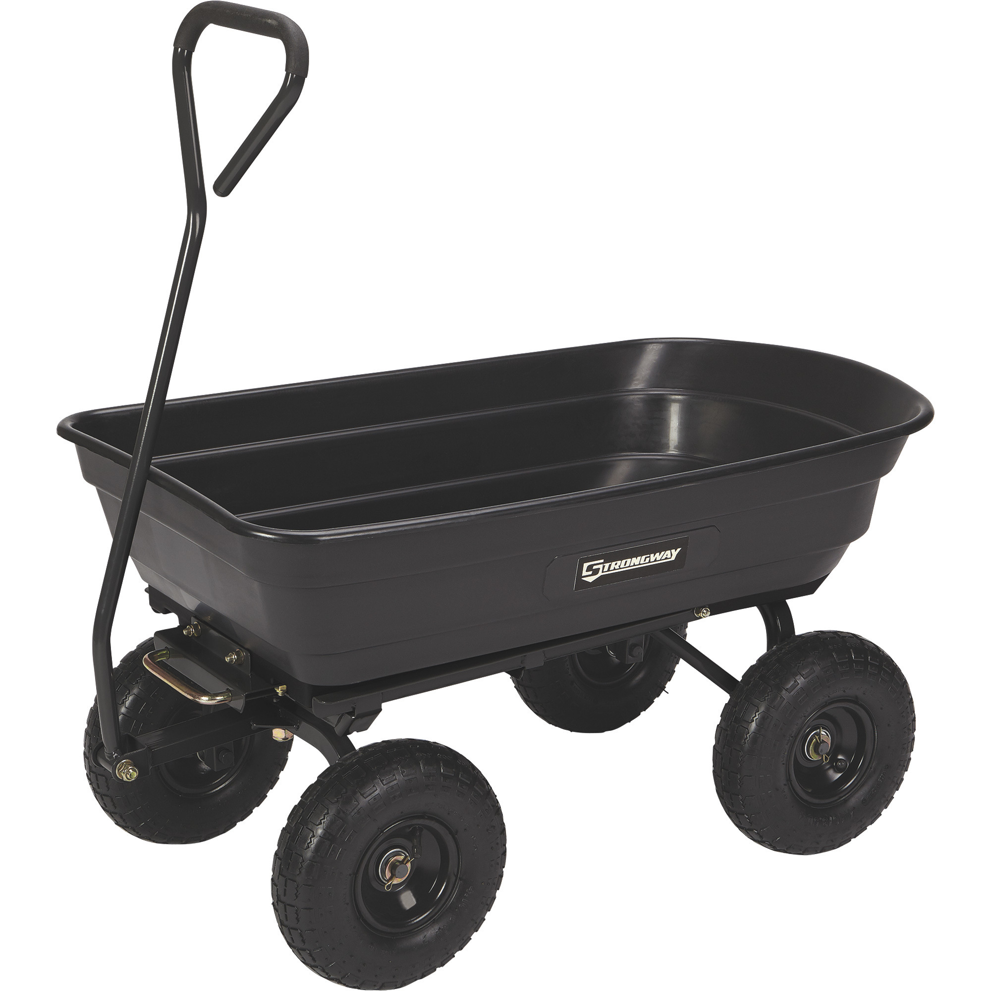 Strongway Poly Dump Cart, 600-Lb., 4 Cu. Ft. Capacity, 38-3/4in.L x 20in.W