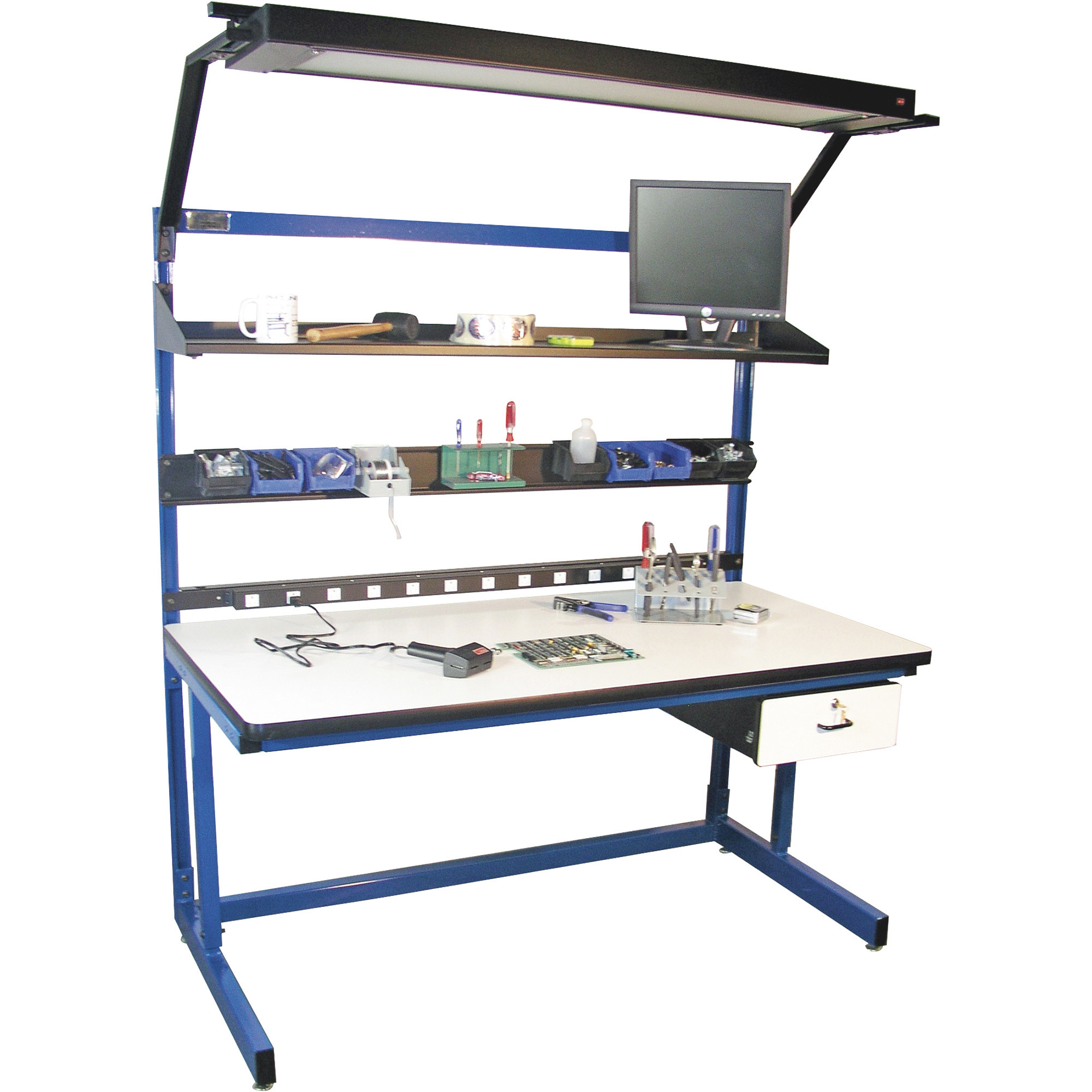 Pro-Line K Plastic/Laminate Cantilever Workbench-60inWx30inDx65inH