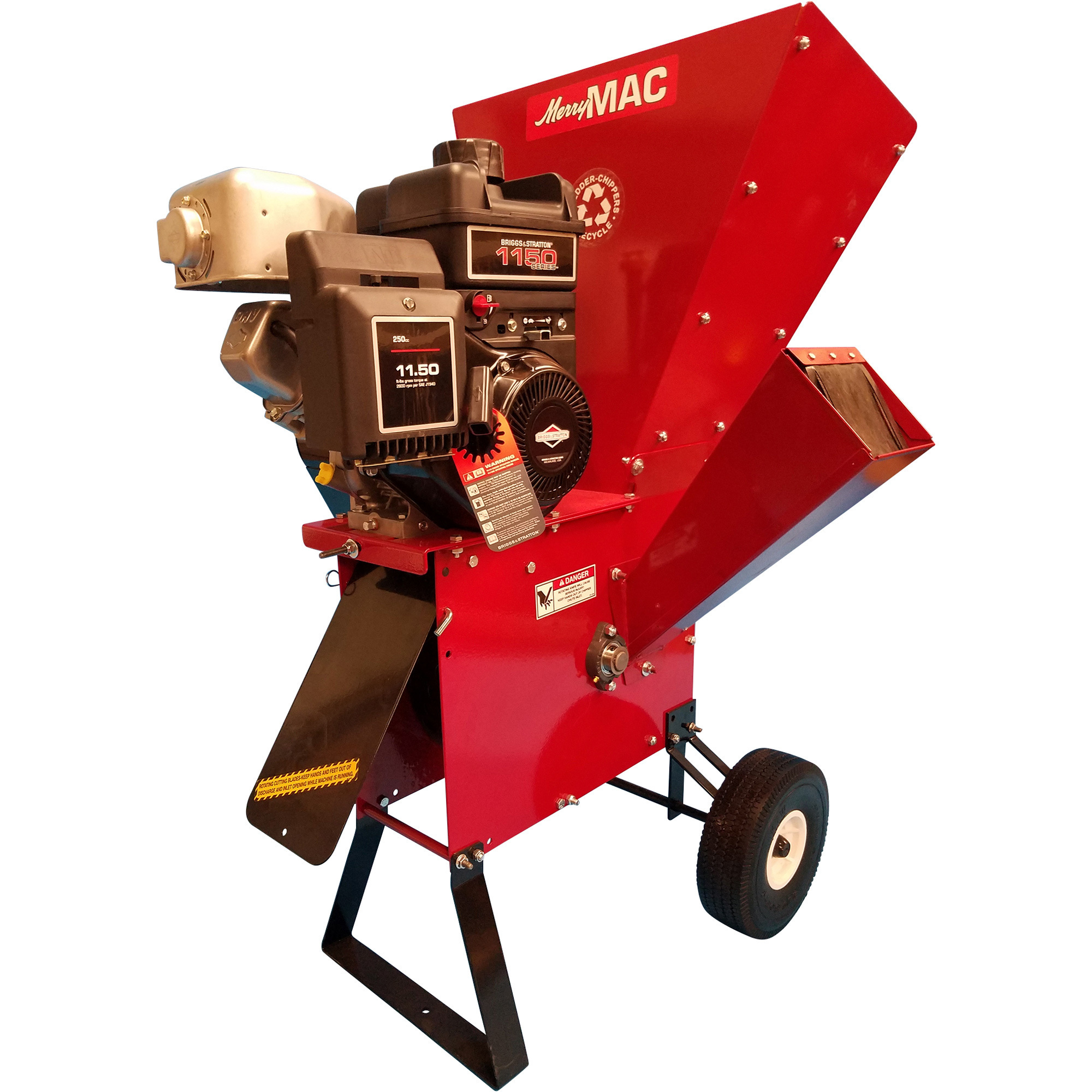 MerryMac Wood Chipper/Shredder 250cc Briggs & Stratton XR Pro OHV Engine 3in