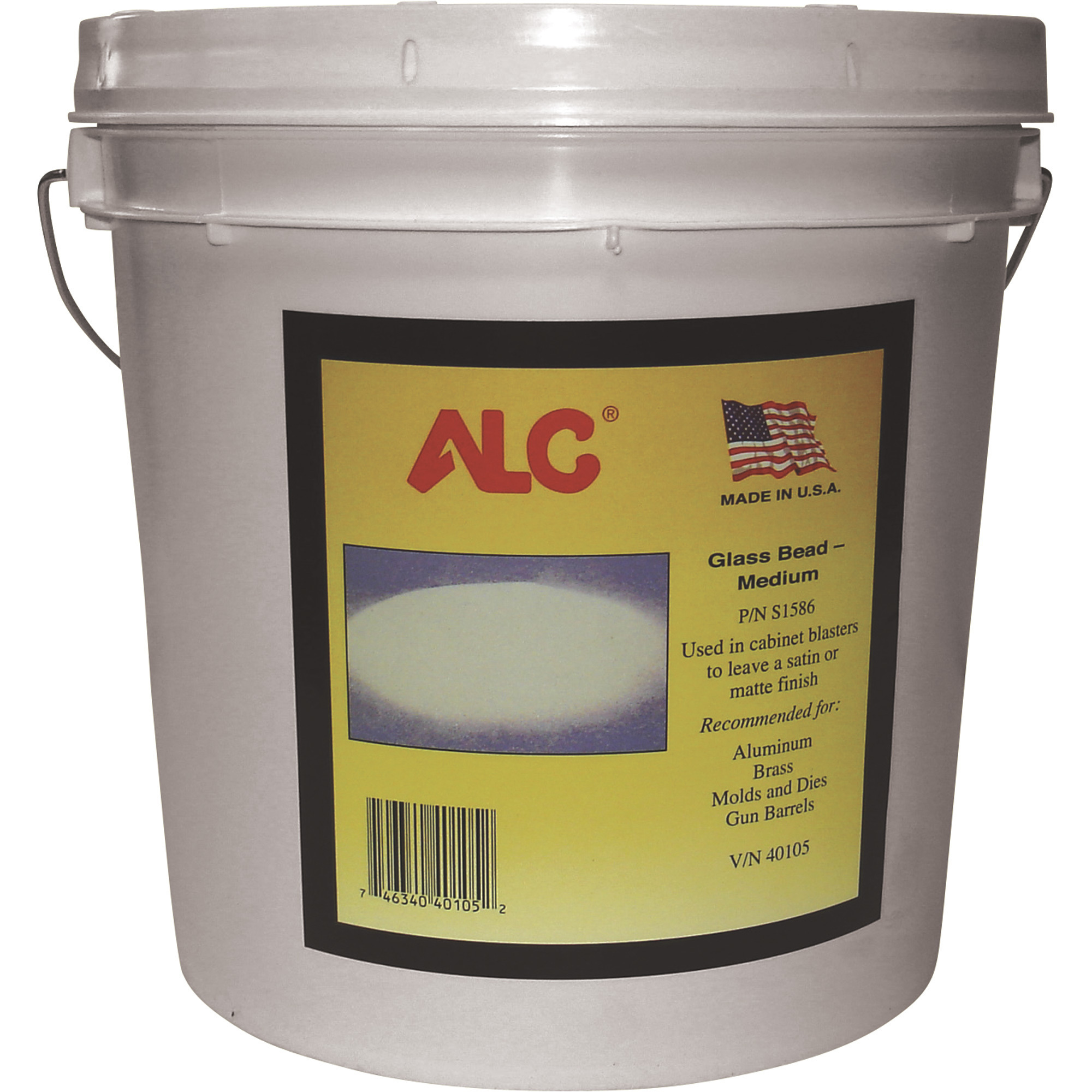 ALC Medium Glass Bead Abrasive Blast Media, 25 Lbs., Model# 40105