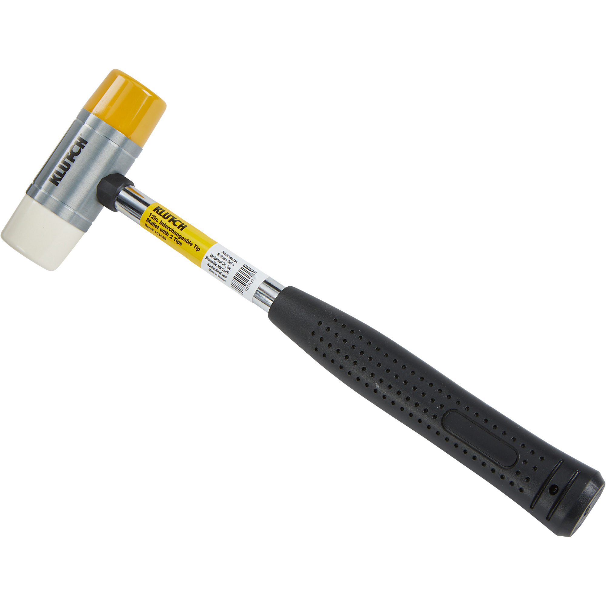 Mallets Changeable Klutch® Interchangeable Tip Mallet Hammer with 2 Tips — 12in ...