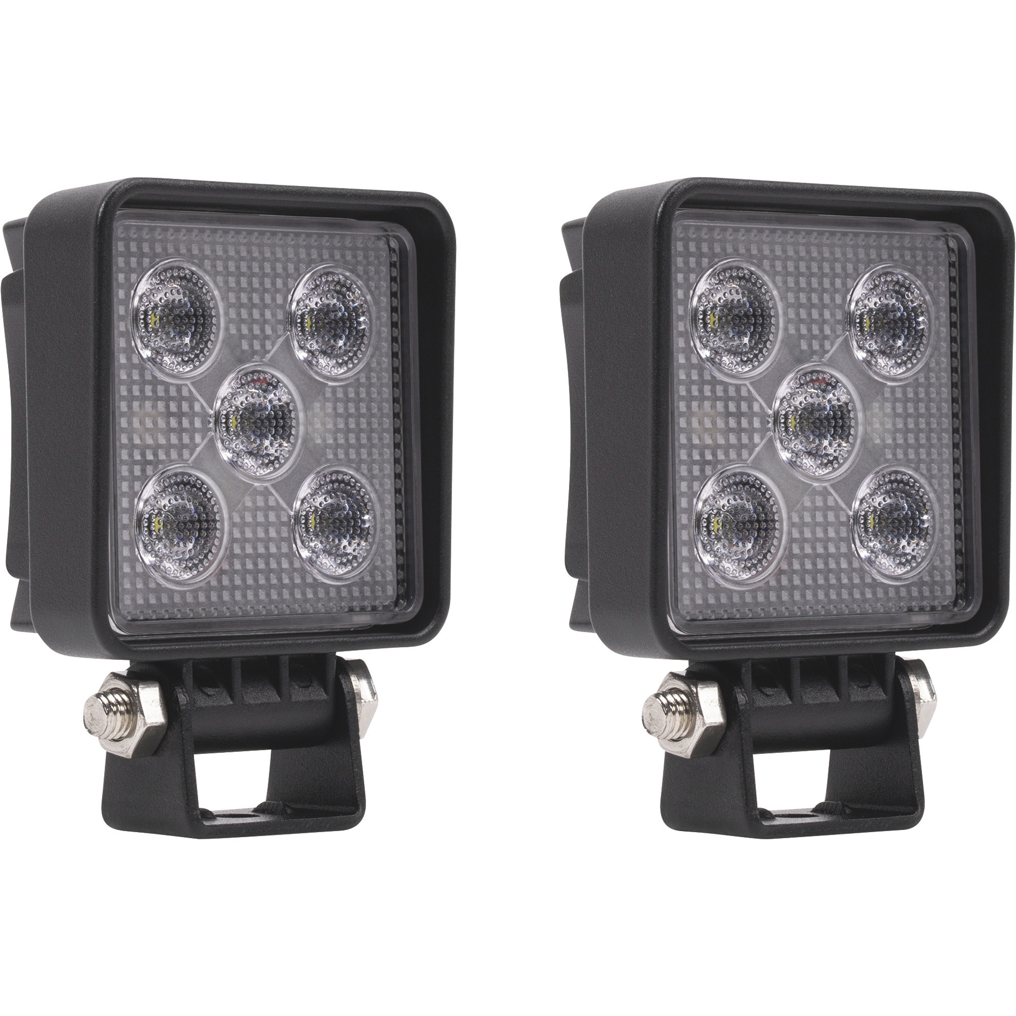 Blazer 12/24V LED Square Work Lights — 2-Pk., 1200 Lumens, 4 LEDs, 2in ...