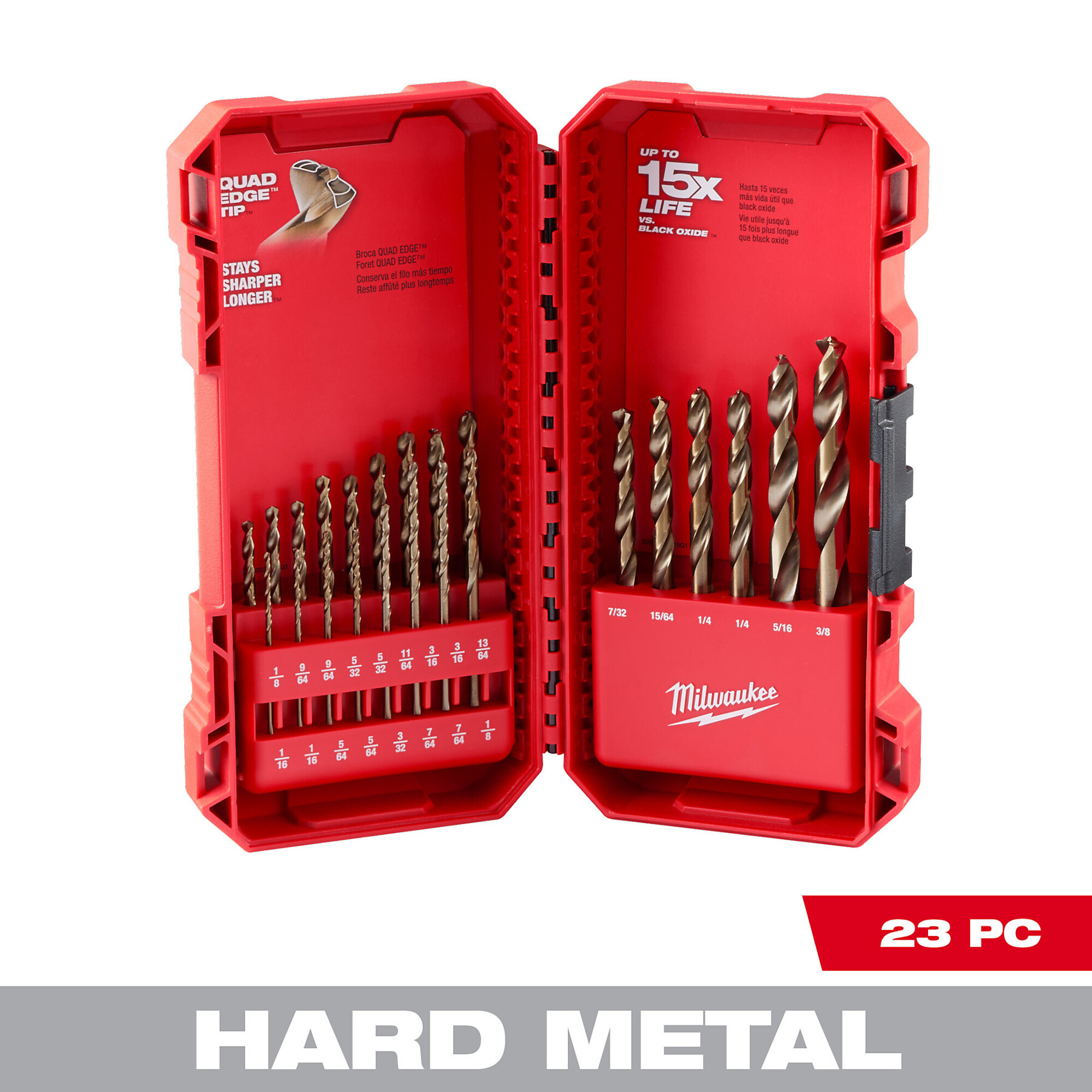 Milwaukee Cobalt Red Helix Drill Bit Set — 23-Pc., Model# 48-89-2338 ...