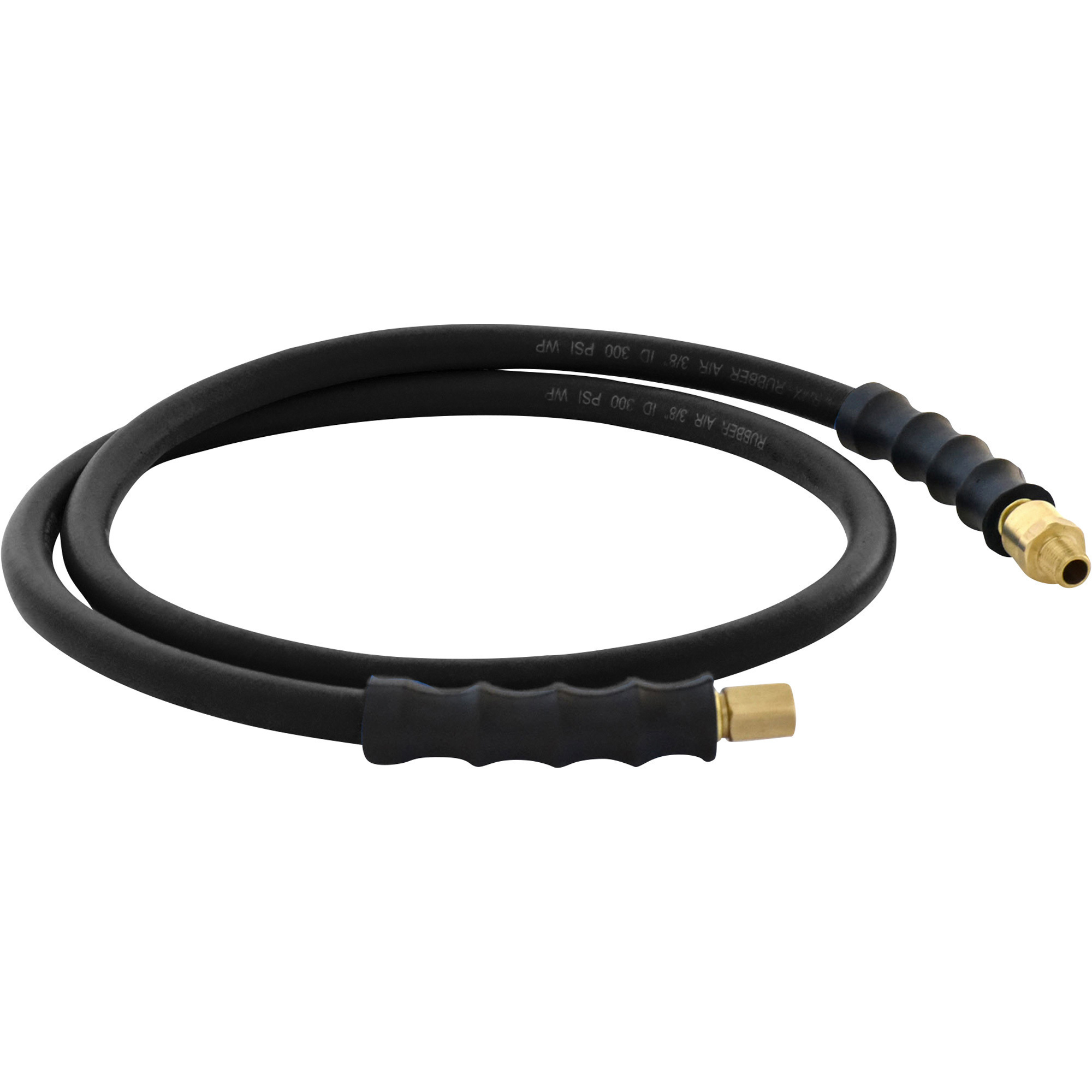 1/2" X 3' RUBBER Air Whip Lead In Jumper Hose 300 PSI Black Fiber - Foto 7