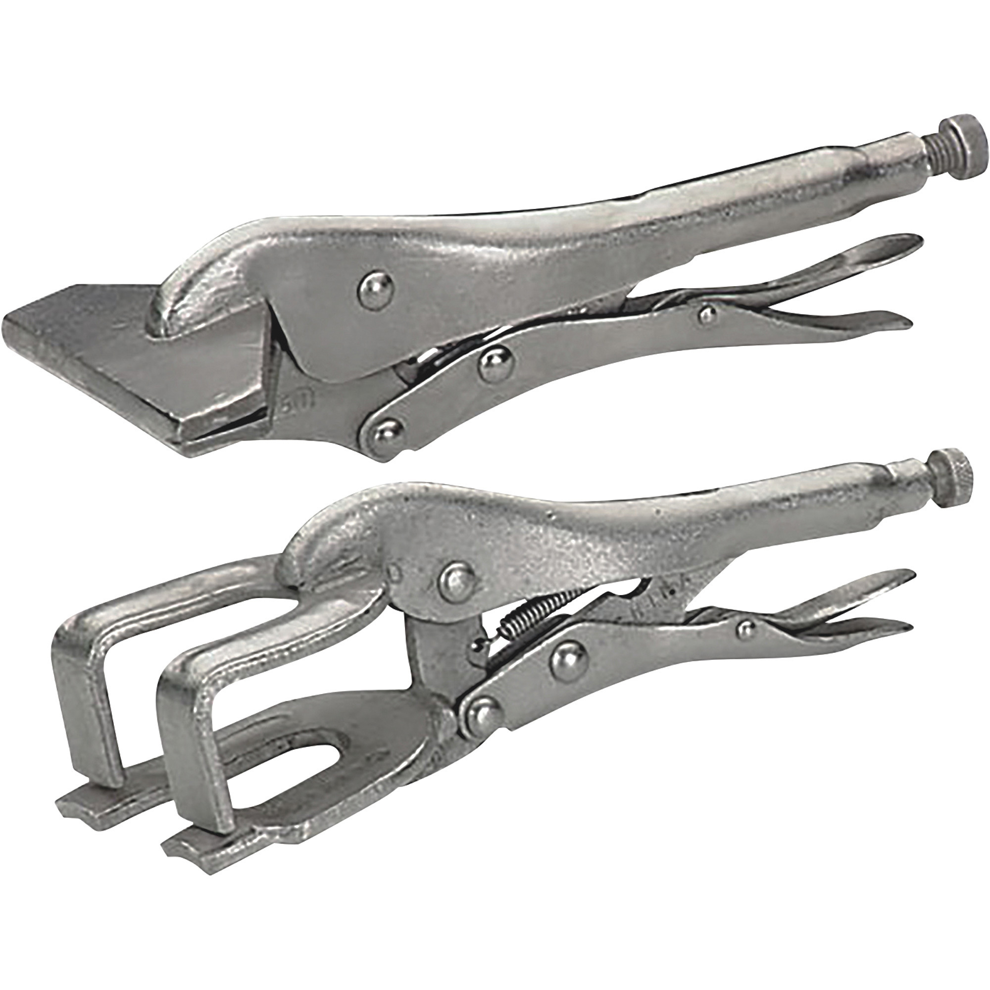 VCT 3-Piece Locking Grip Welding Clamp Set - Heavy Duty Forged Steel Pliers