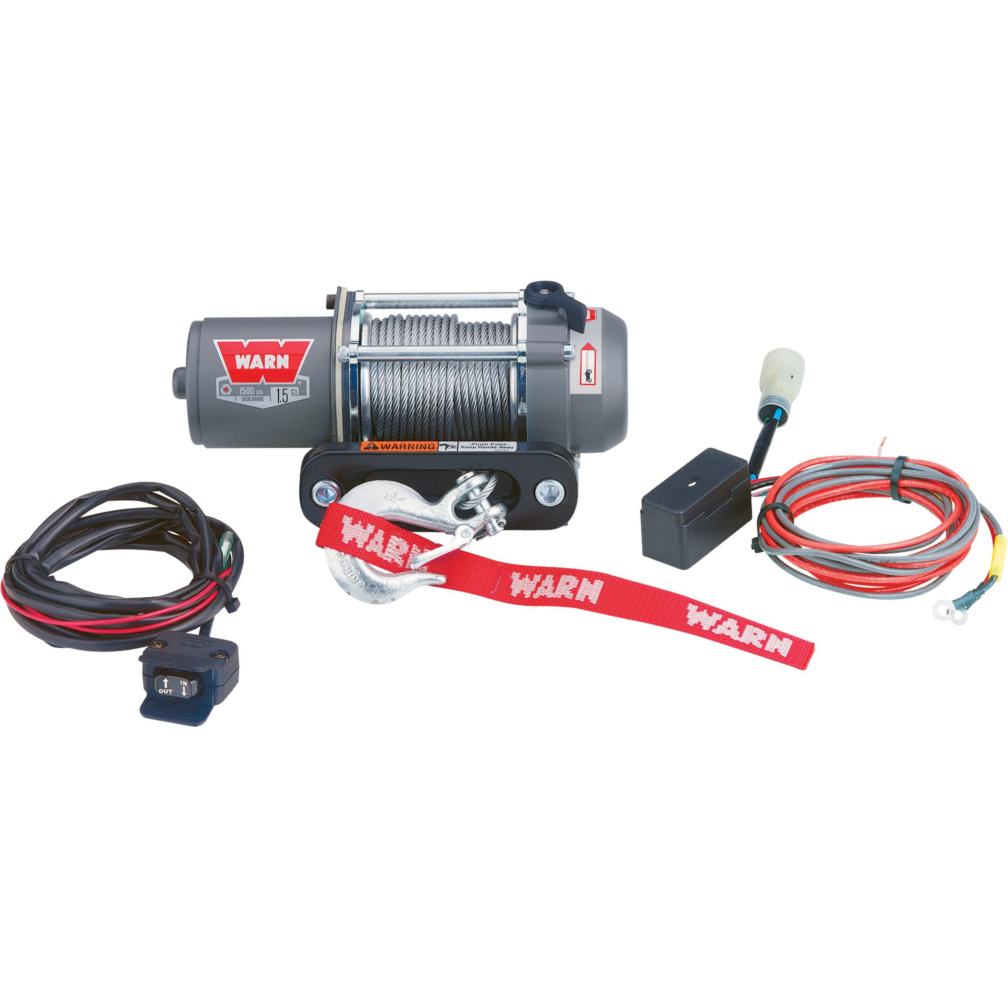 WARN 85330 1500AC Utility Winch - 1500 Lb Capacity With 10-Foot Power Cord