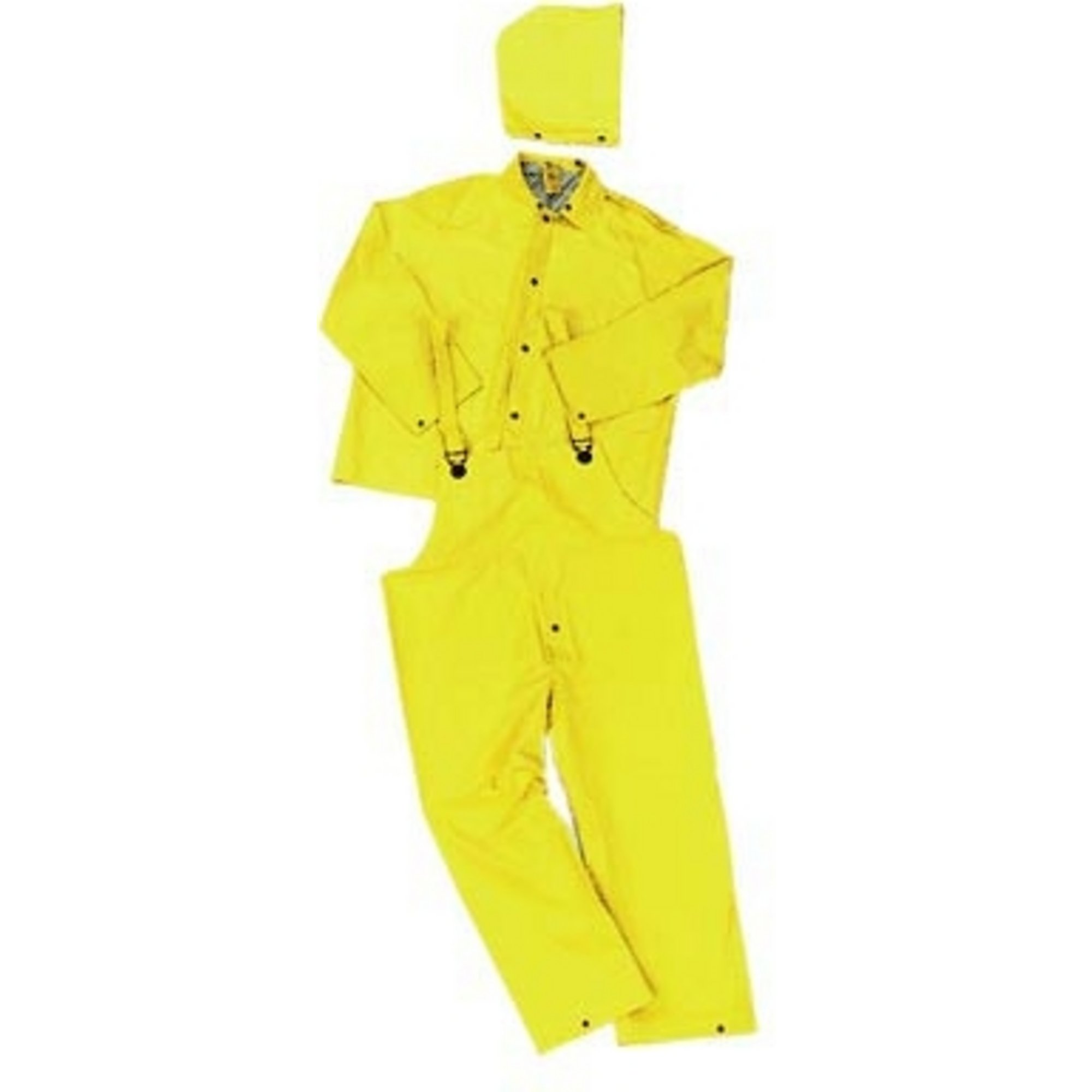 Heavy Duty 3-Piece Yellow Rain Suit - Size 4XL, 35mm PVC, Brand New In Bag (Men's Rainwear)
